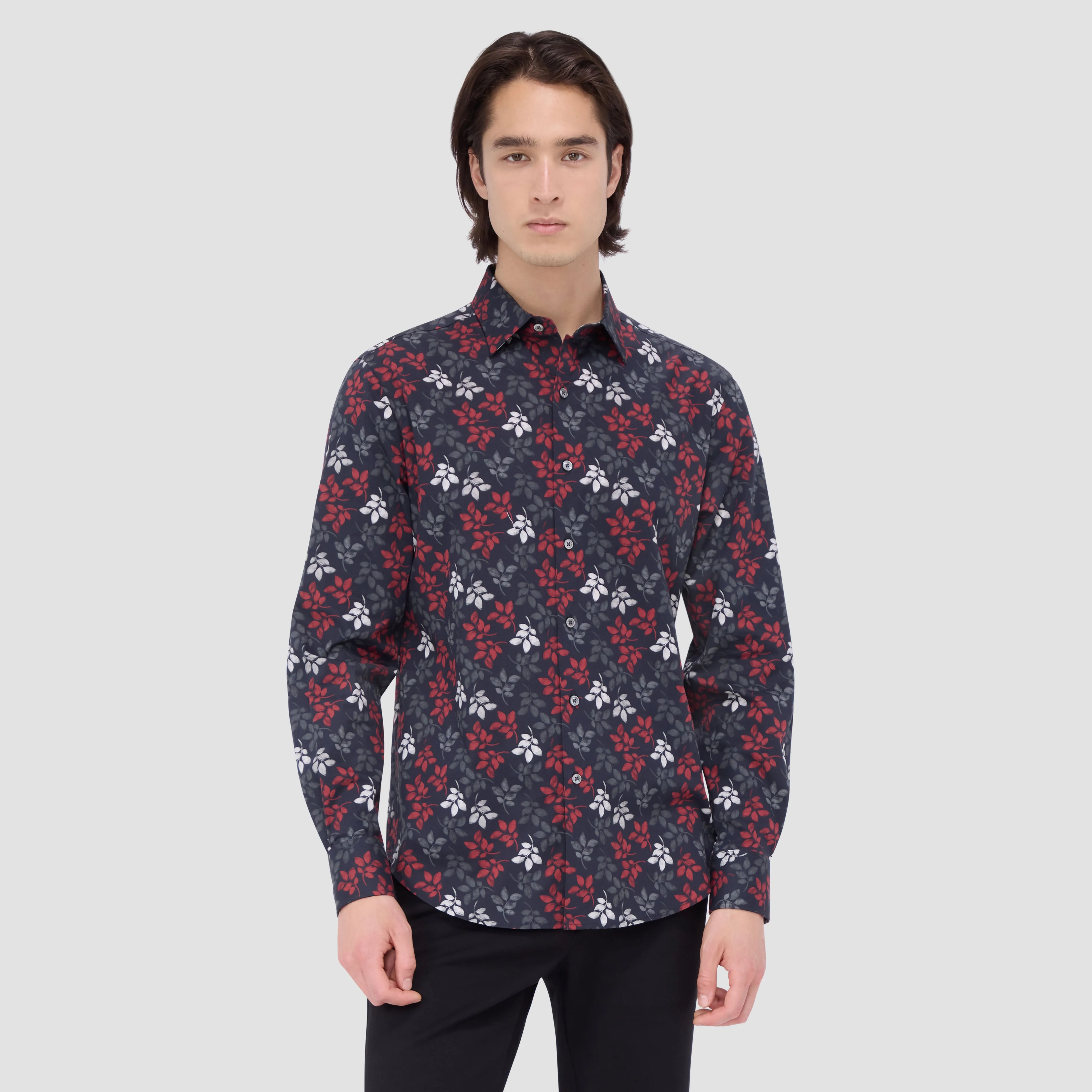 Julian Leaf Print Shirt sold by Bugatchi product image thumbnail 2