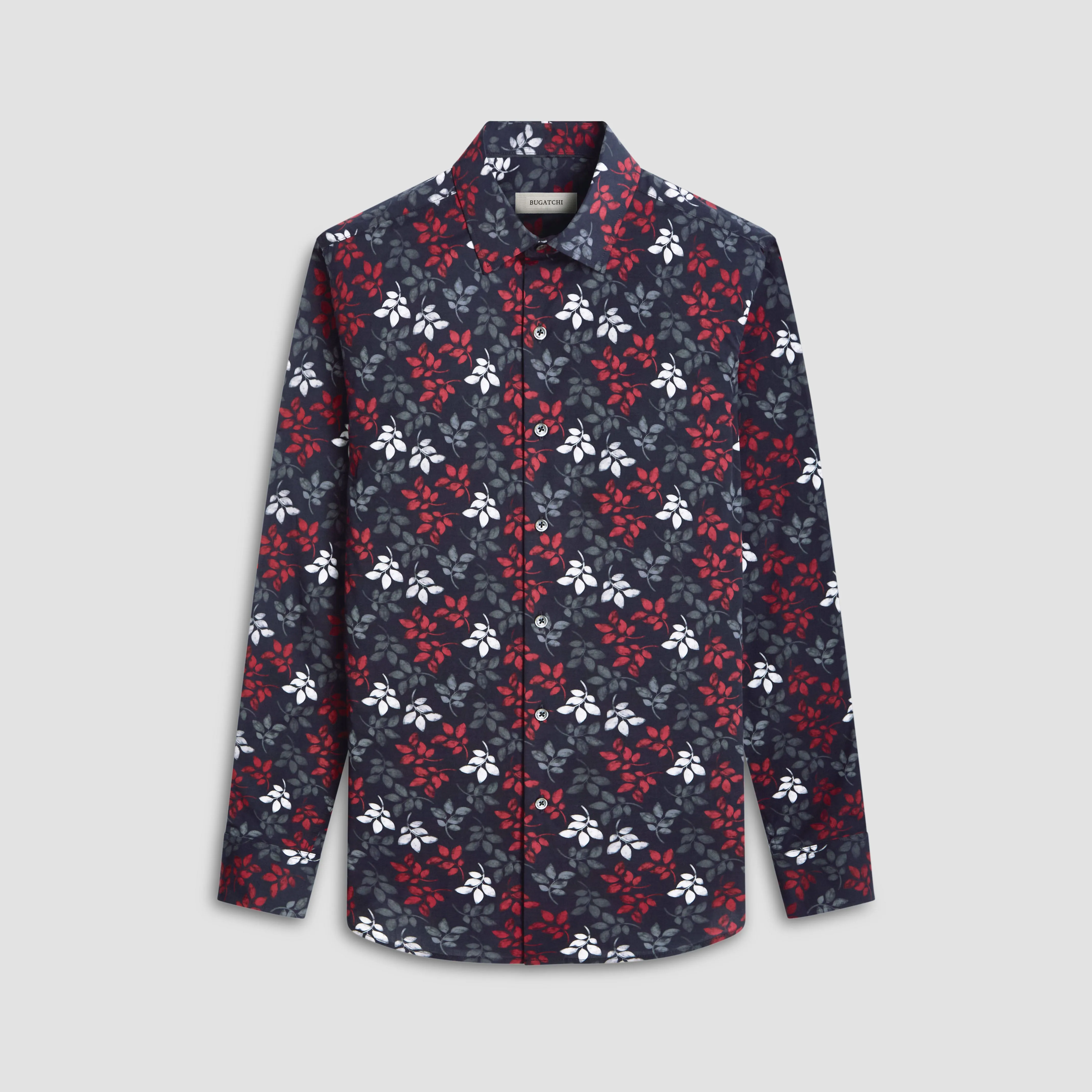 Julian Leaf Print Shirt sold by Bugatchi