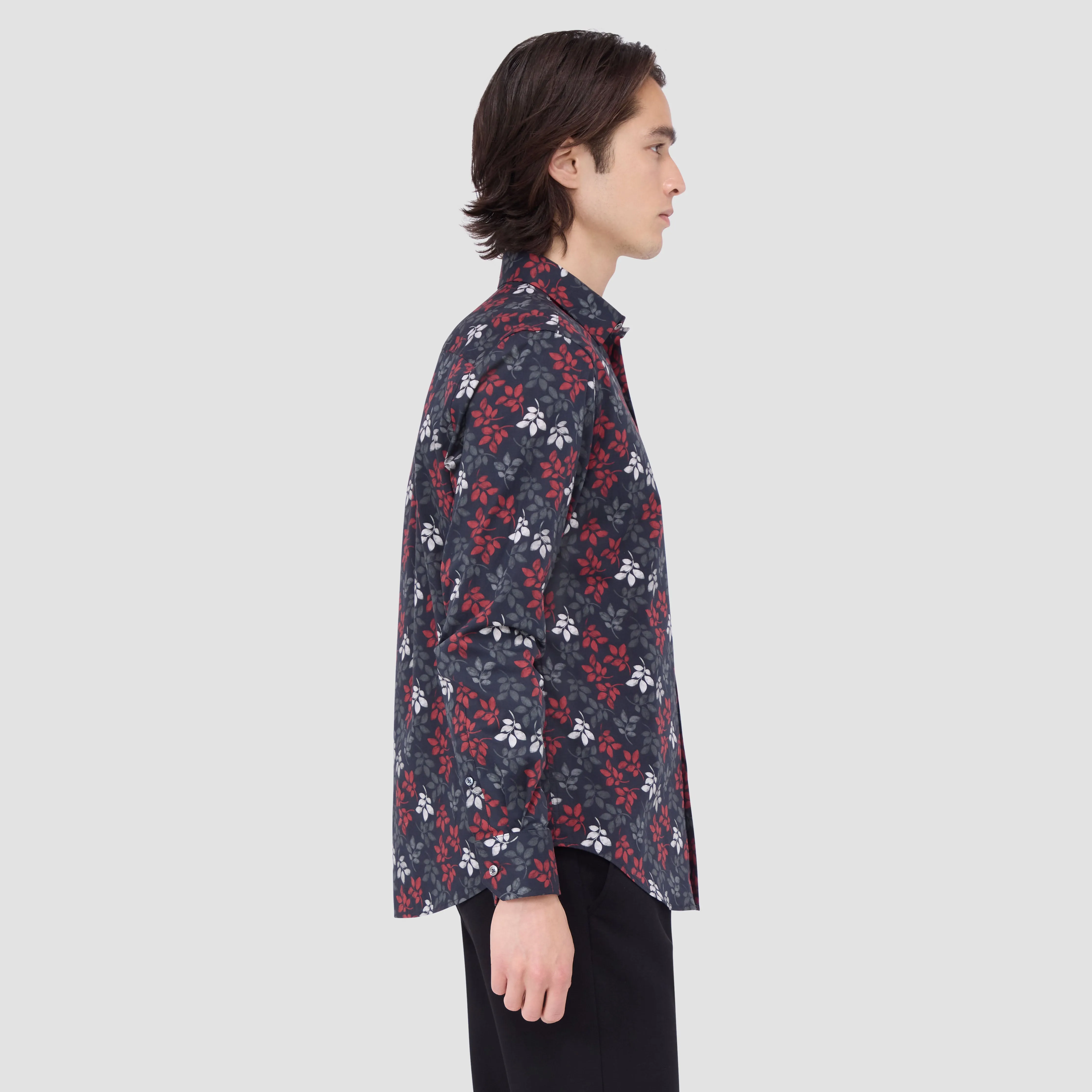 Julian Leaf Print Shirt sold by Bugatchi product image thumbnail 3