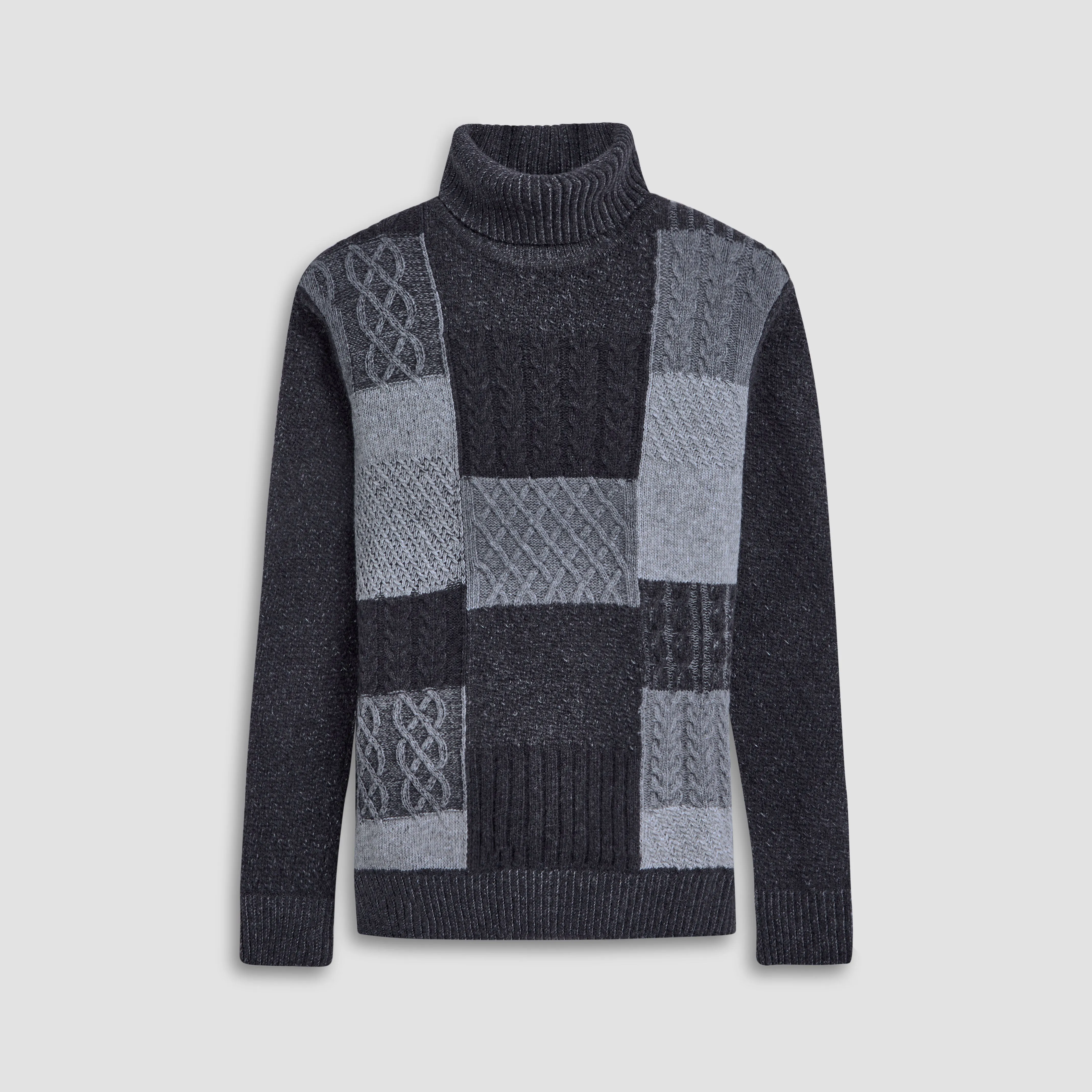 Mixed Stitch Turtleneck Sweater sold by Bugatchi