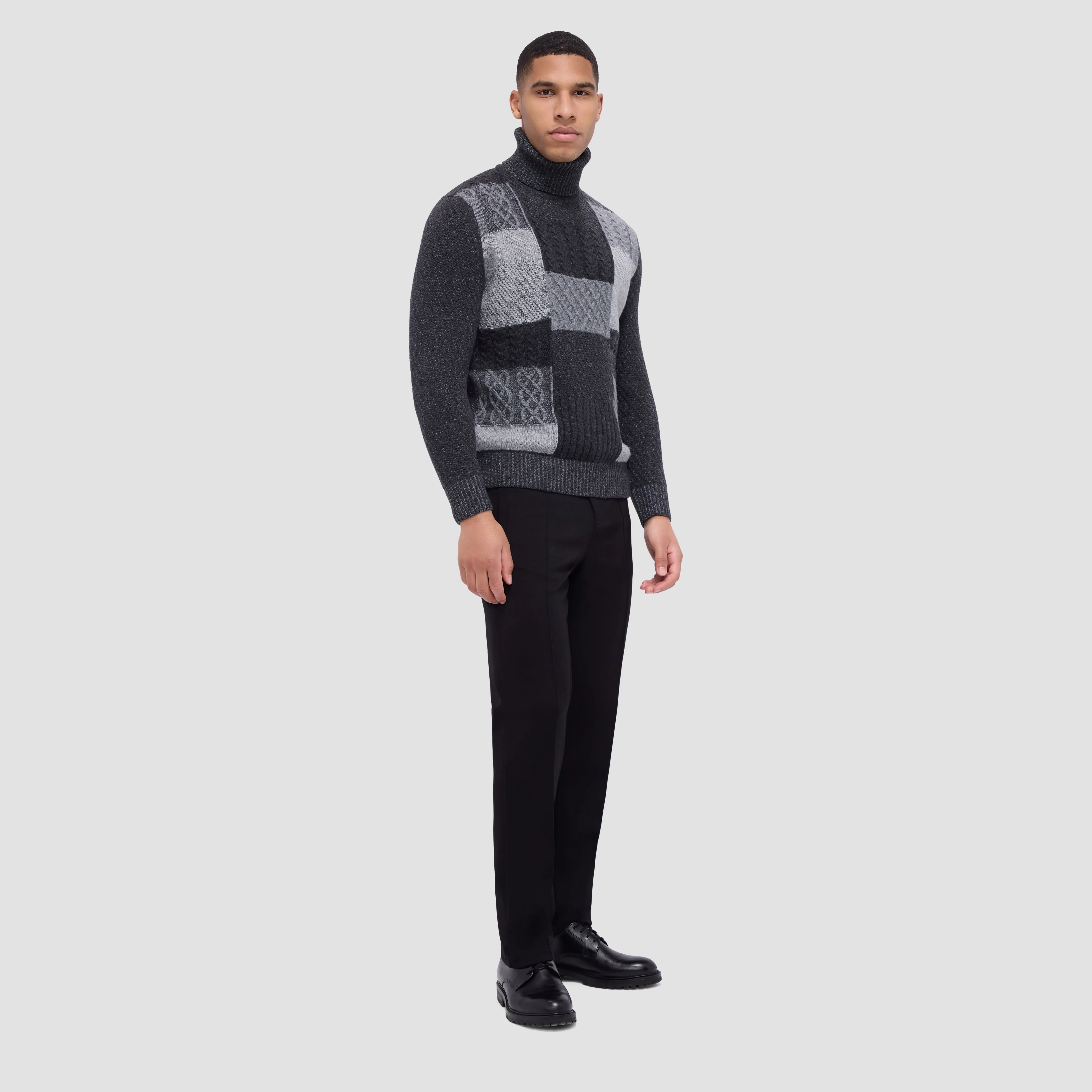 Mixed Stitch Turtleneck Sweater sold by Bugatchi product image thumbnail 5