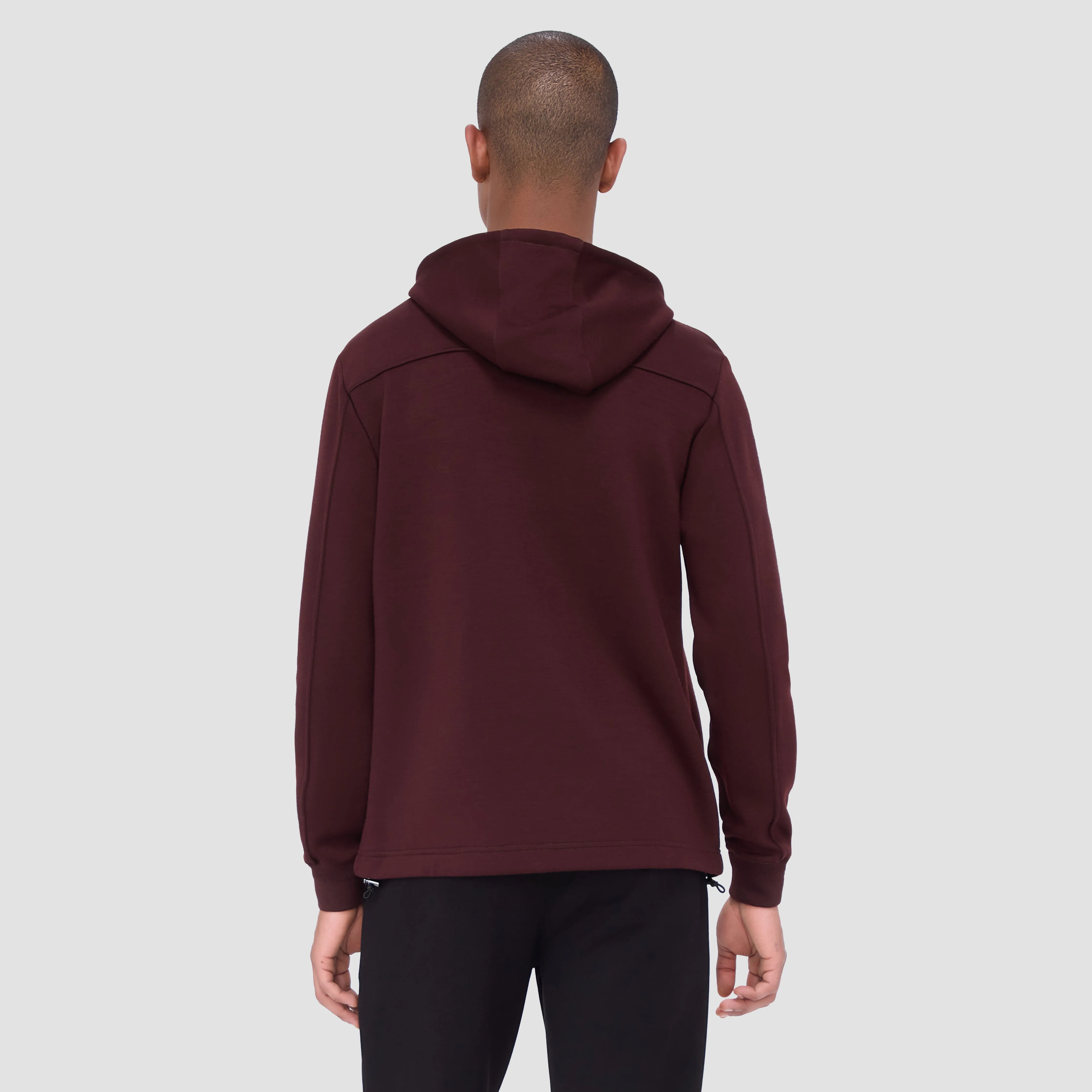 Solid Quarter-Zip Pullover Hoodie sold by Bugatchi product image thumbnail 4