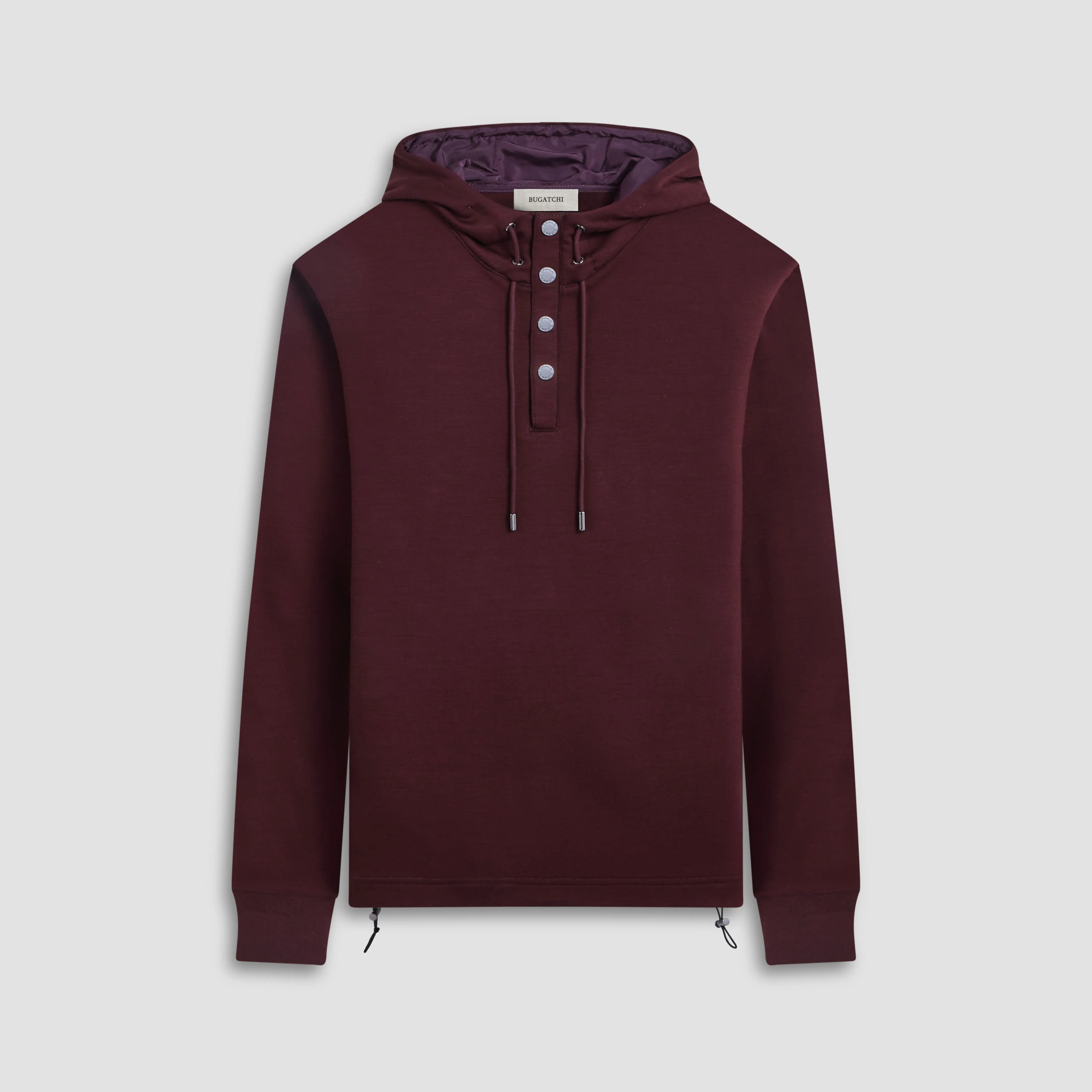Solid Quarter-Zip Pullover Hoodie sold by Bugatchi