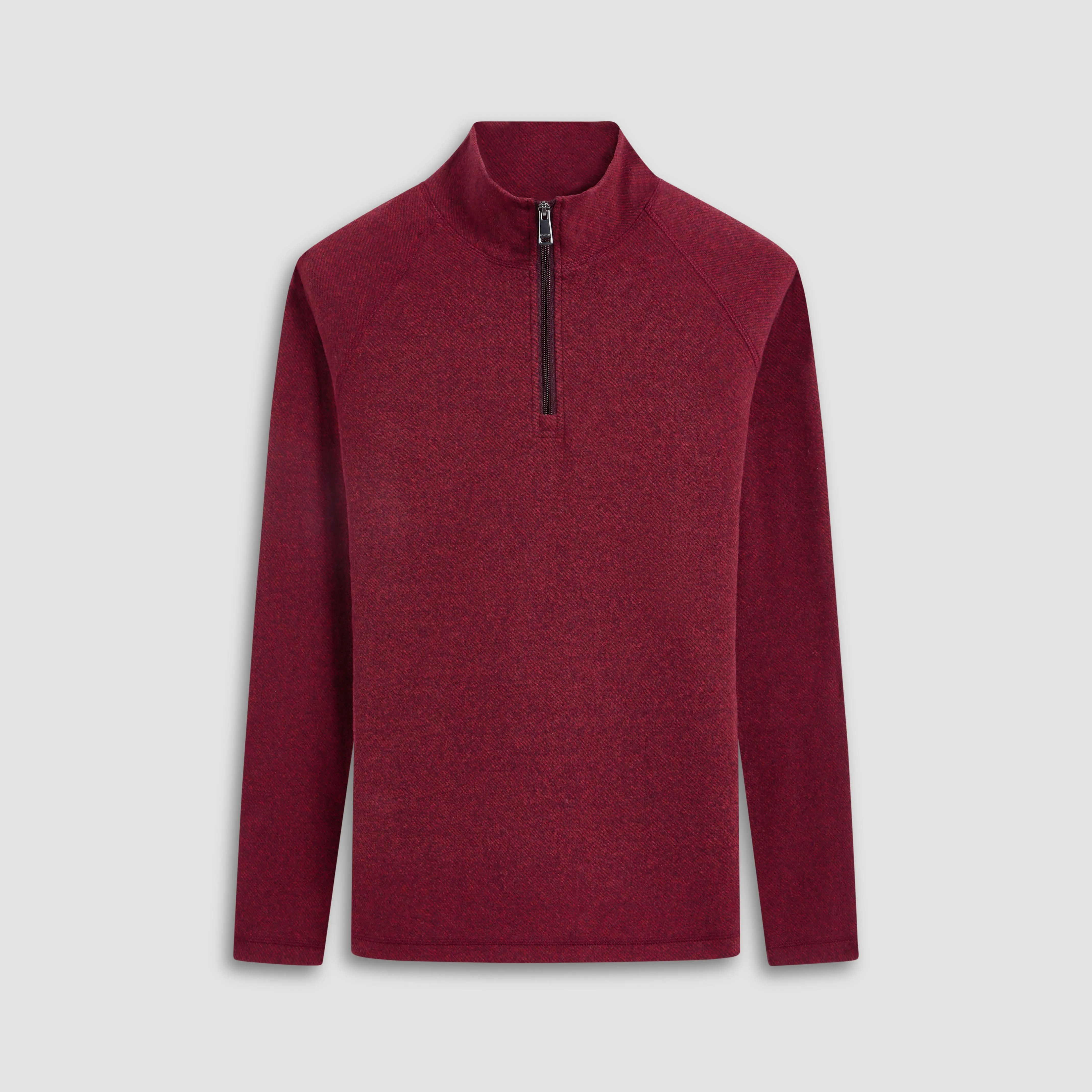 Diagonal Pinstripe Quarter-Zip Pullover sold by Bugatchi