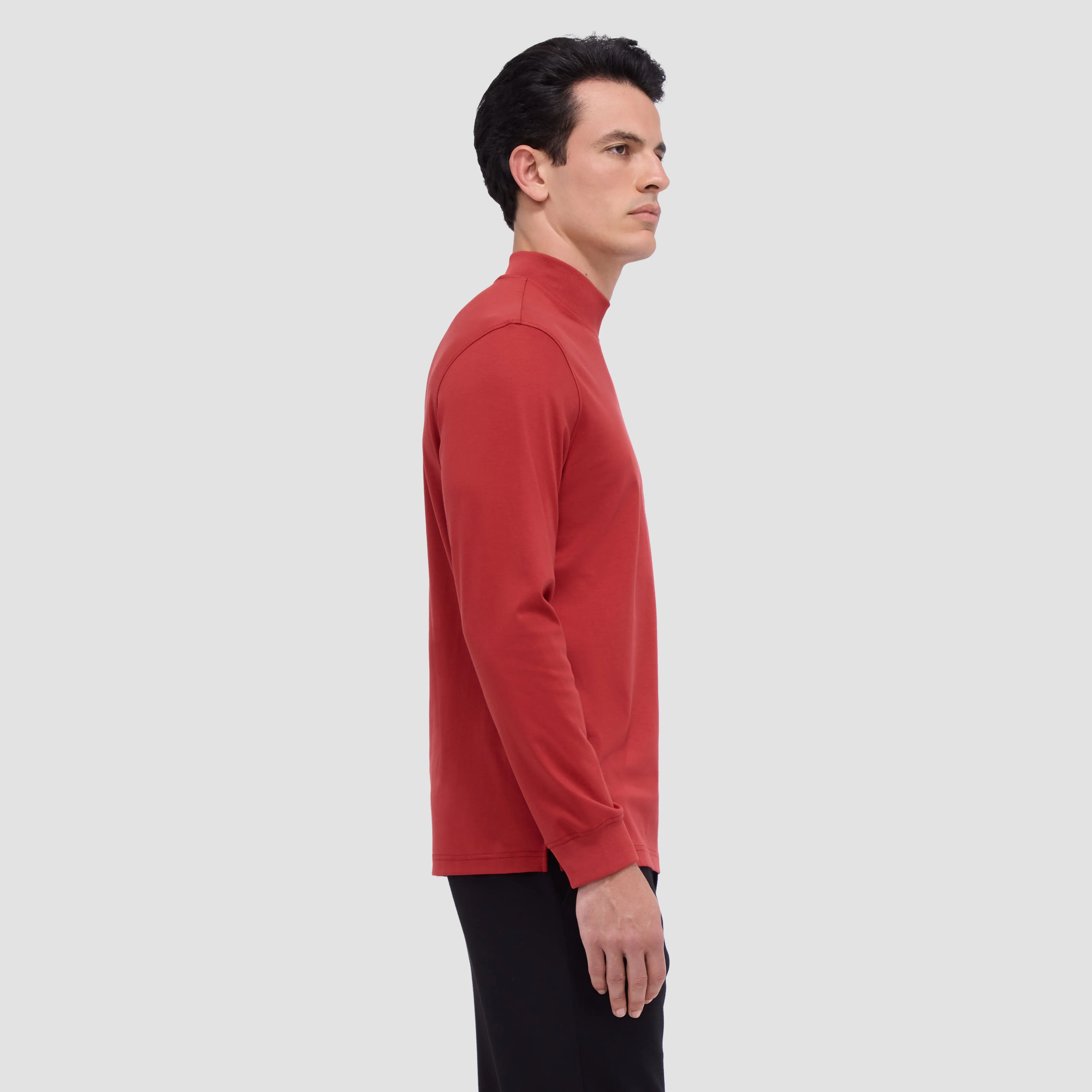Solid Mock Neck Pullover sold by Bugatchi product image thumbnail 3