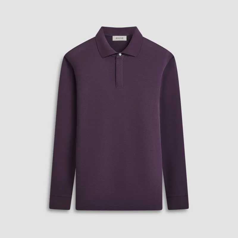 Honeycomb Long Sleeve Polo sold by Bugatchi