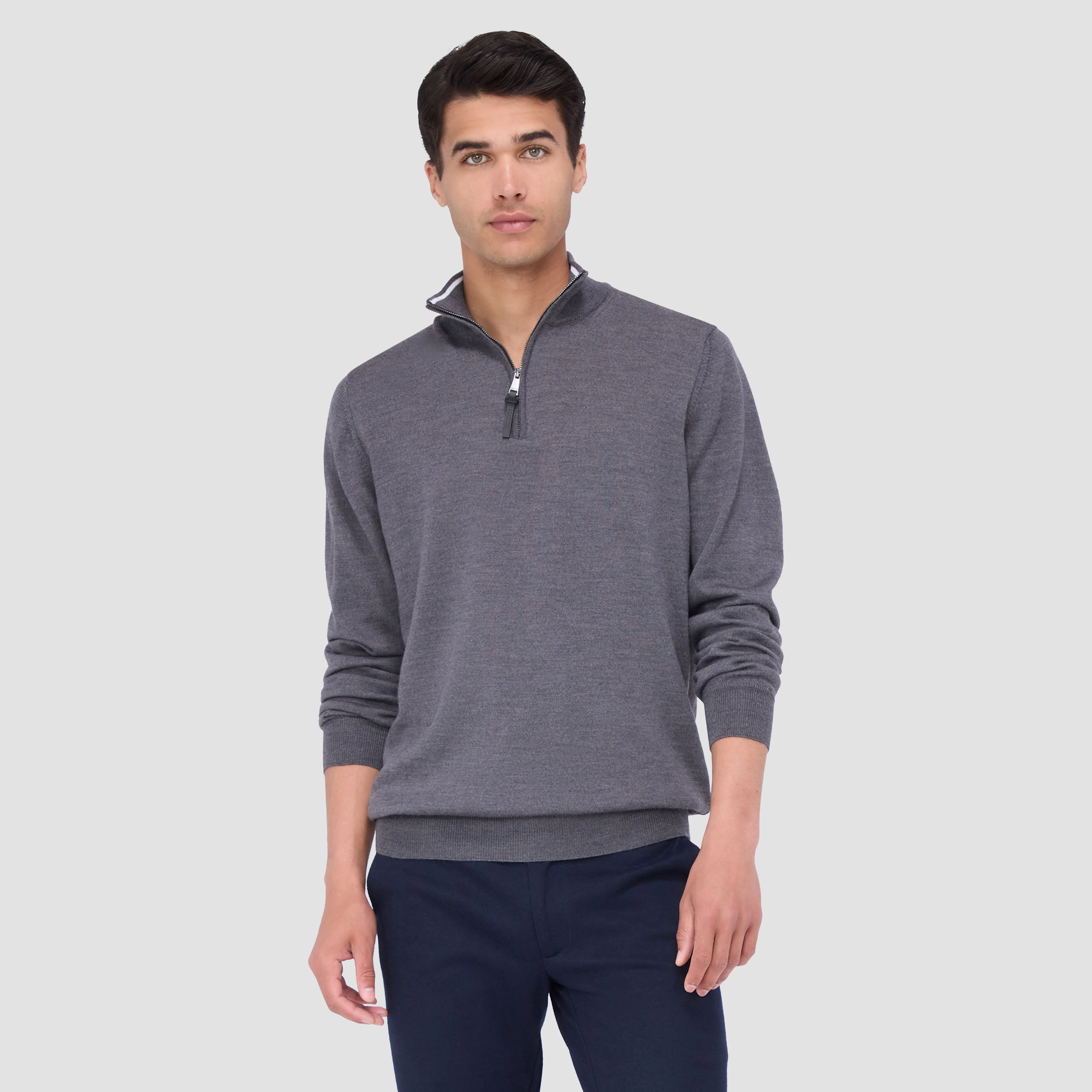 Spencer Quarter-Zip Super Merino Sweater sold by Bugatchi product image thumbnail 2