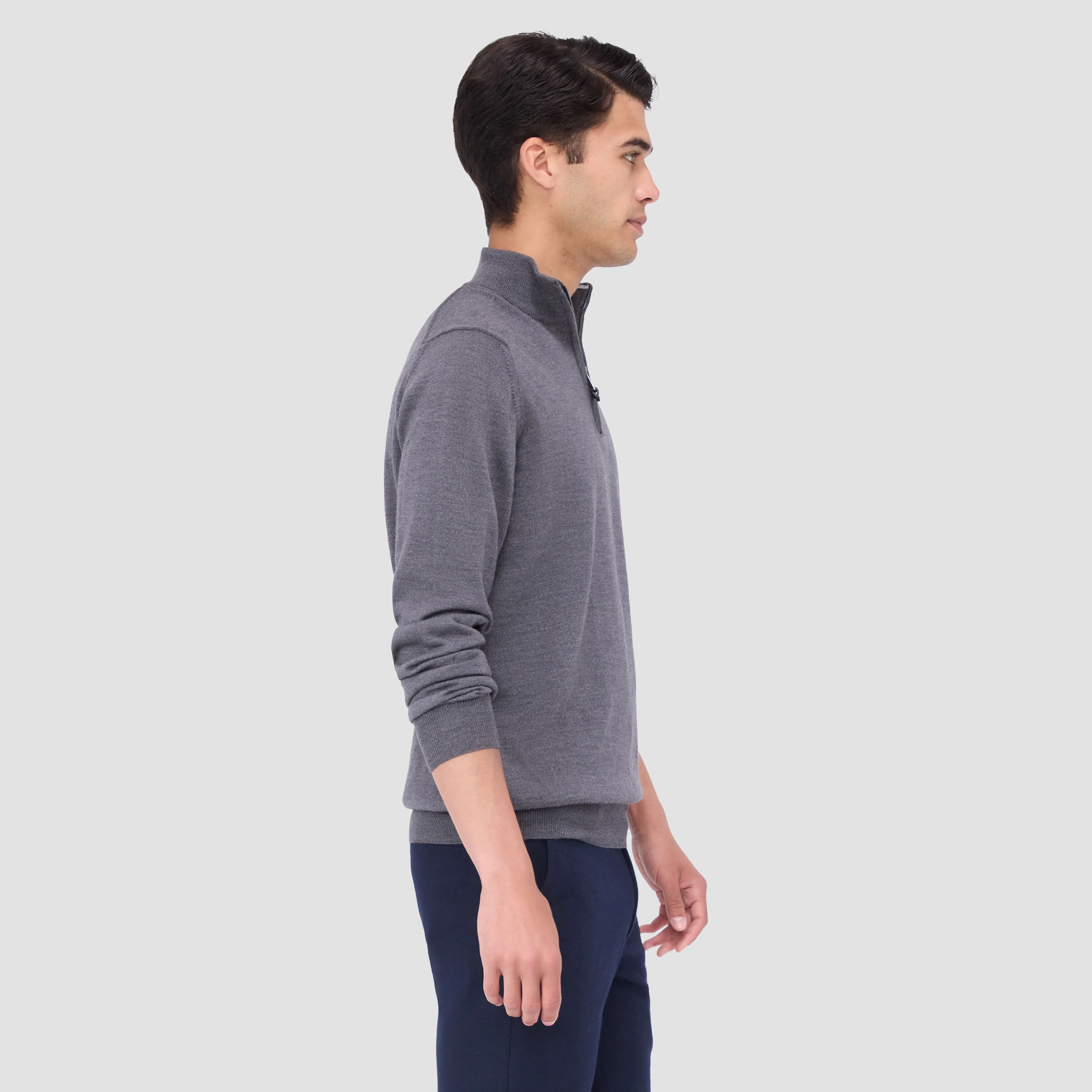 Spencer Quarter-Zip Super Merino Sweater sold by Bugatchi product image thumbnail 3