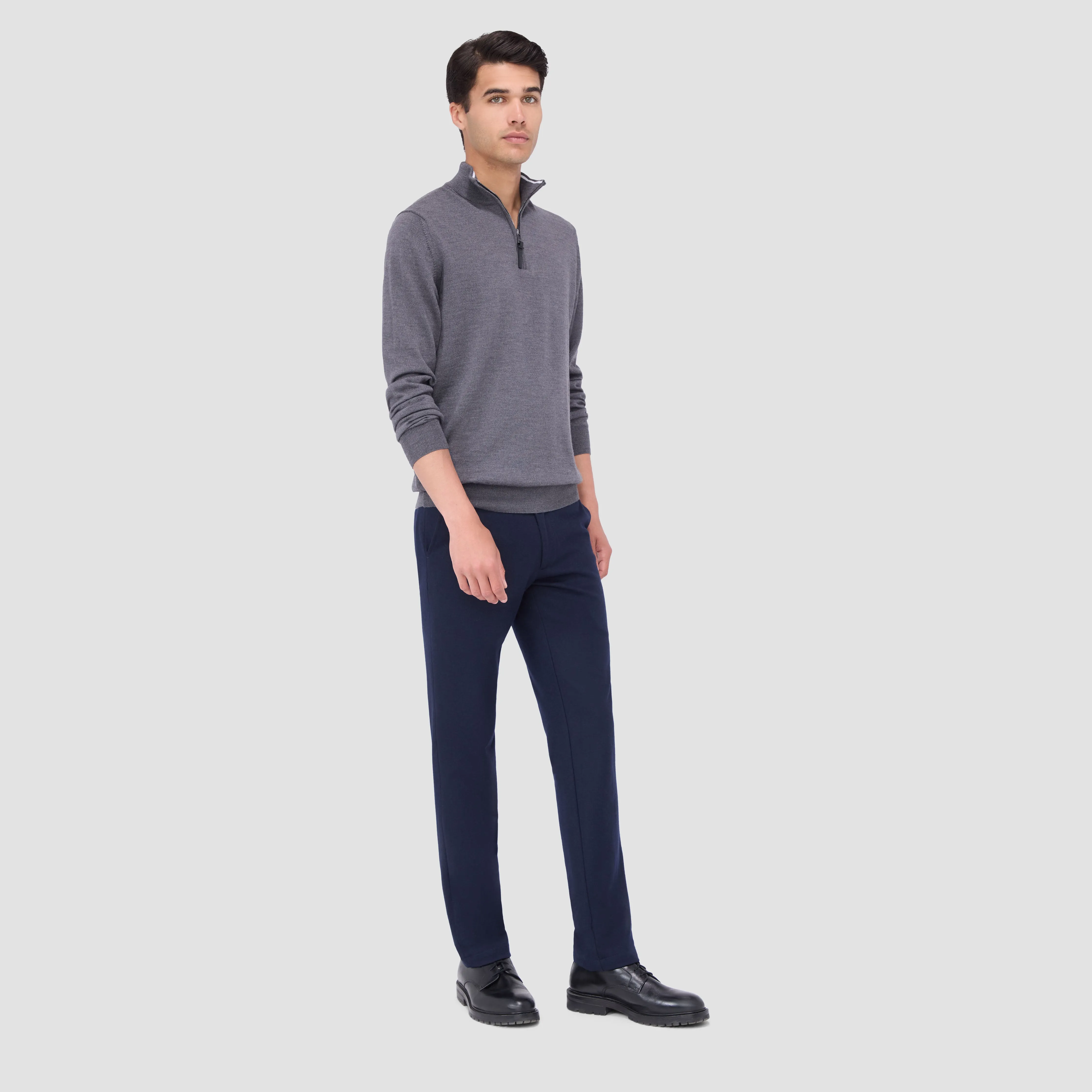 Spencer Quarter-Zip Super Merino Sweater sold by Bugatchi product image thumbnail 5