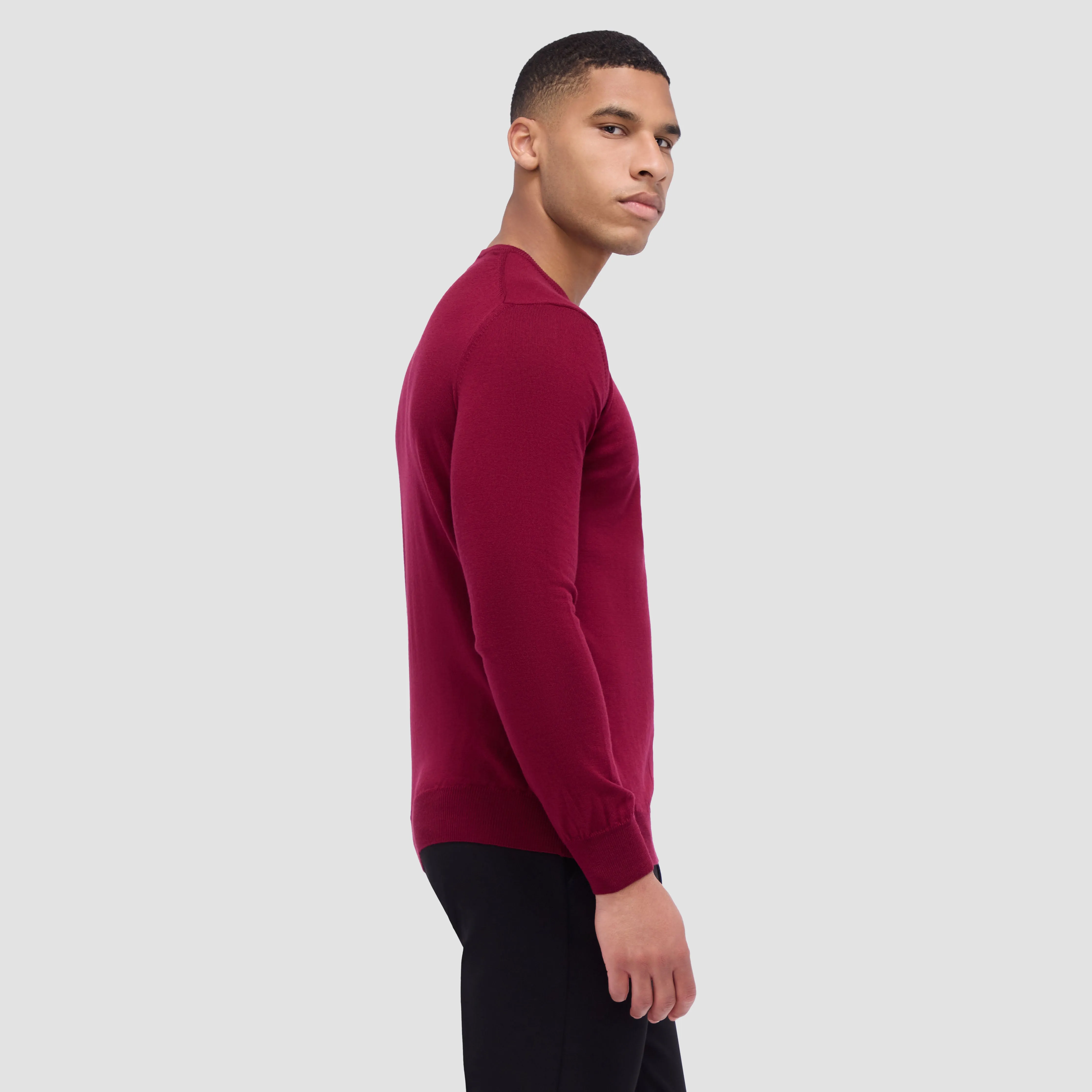 Scott Crew Neck Super Merino Sweater sold by Bugatchi product image thumbnail 3