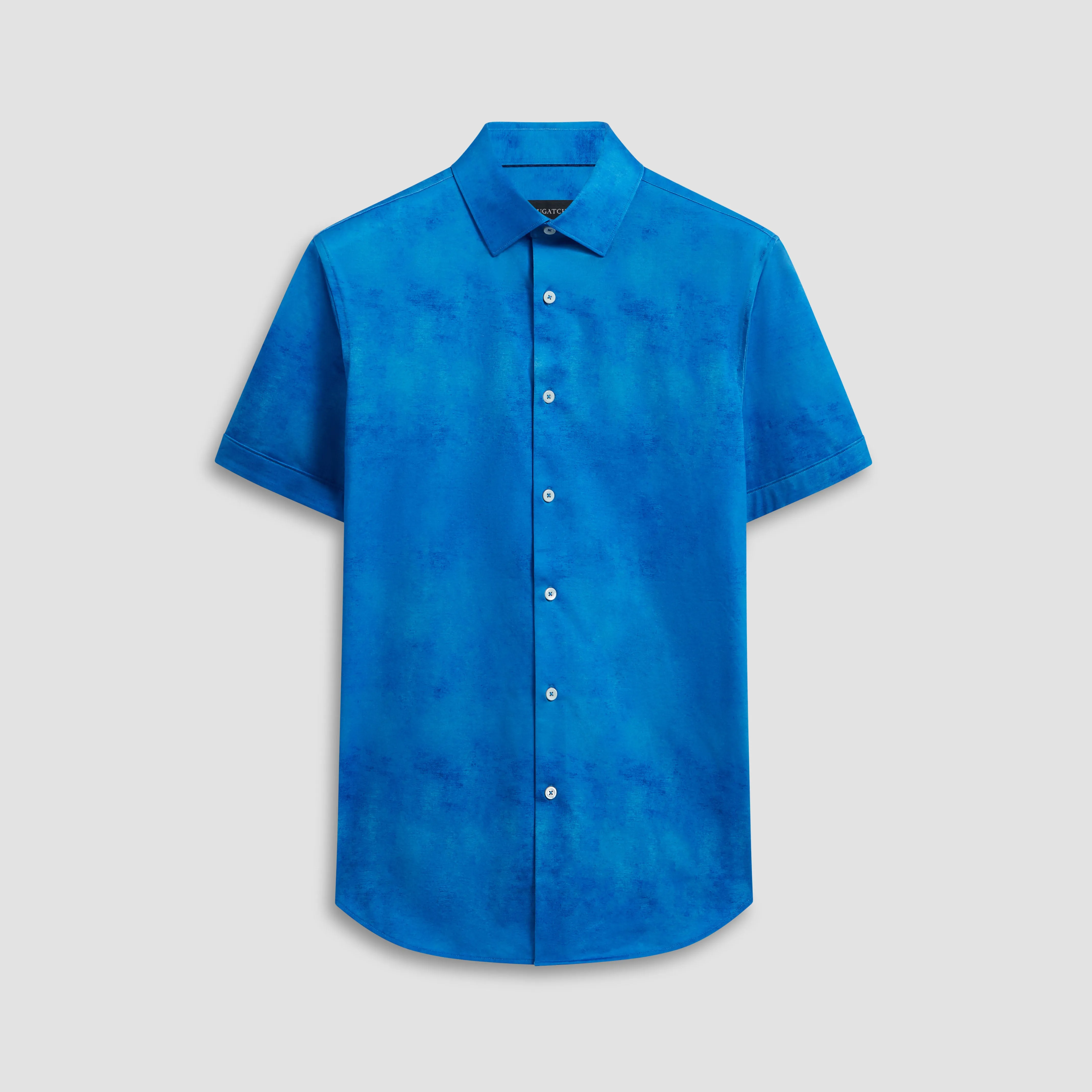 Miles Ombre OoohCotton Short Sleeve Shirt sold by Bugatchi