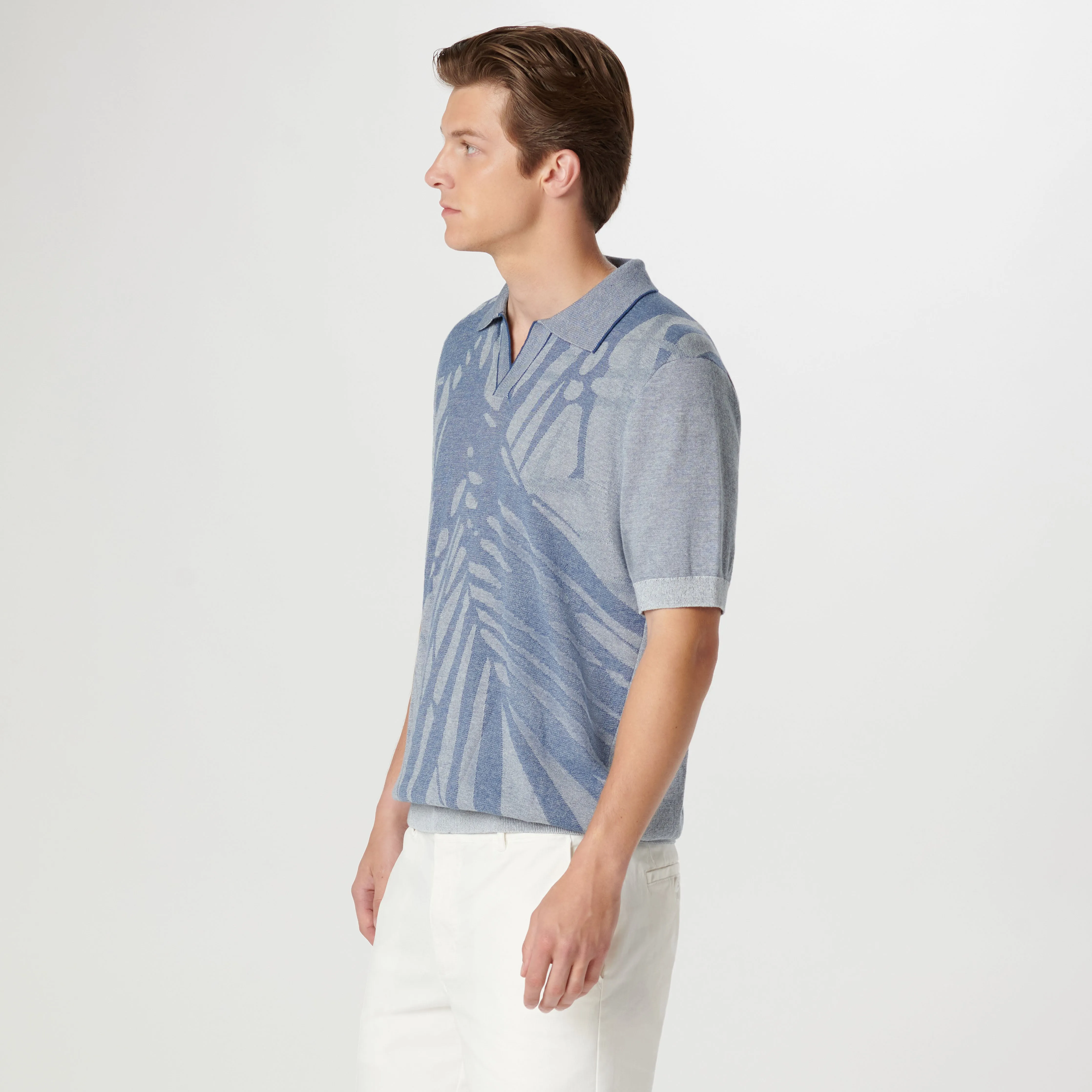 Abstract Print Short Sleeve Johnny Sweater sold by Bugatchi product image thumbnail 3