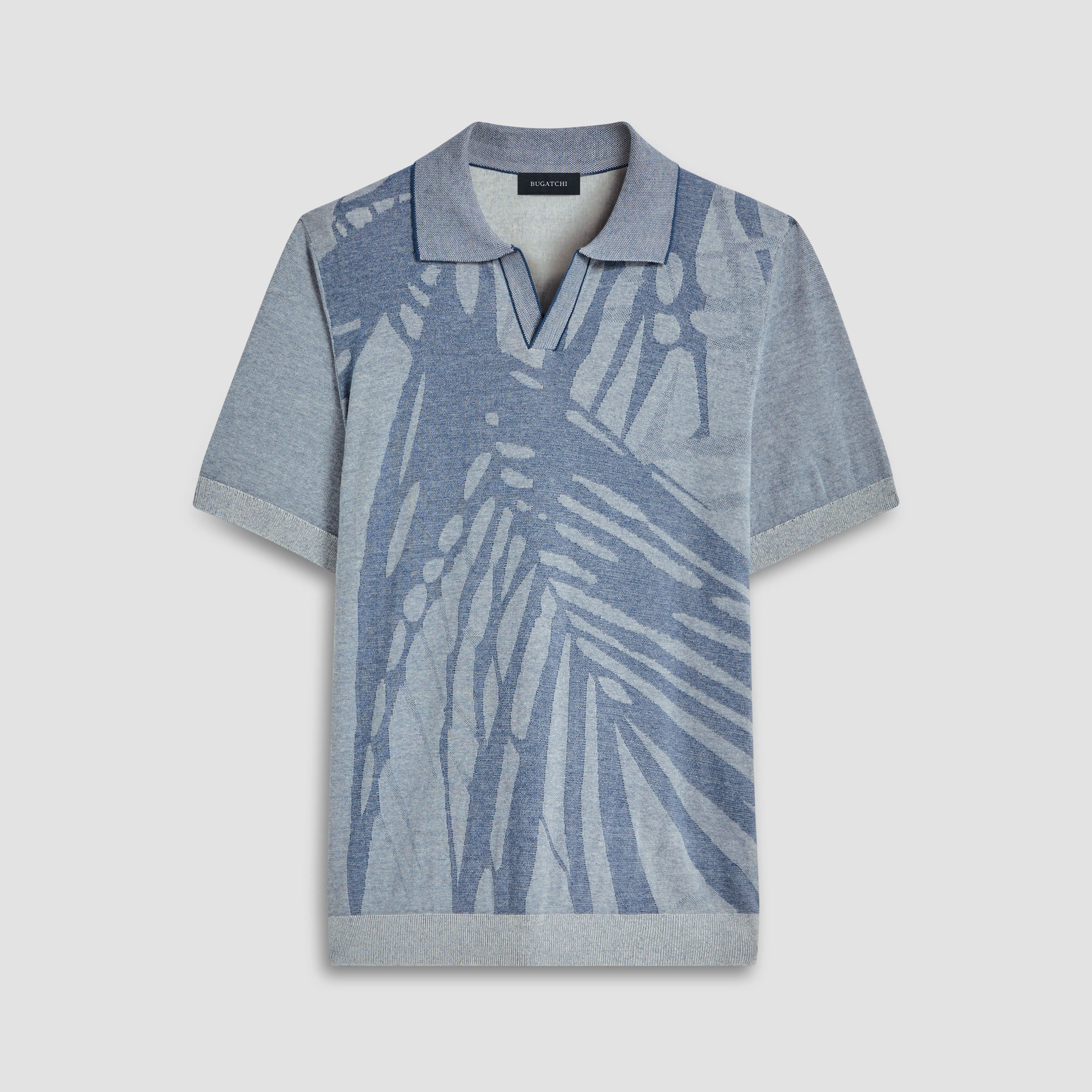 Abstract Print Short Sleeve Johnny Sweater sold by Bugatchi