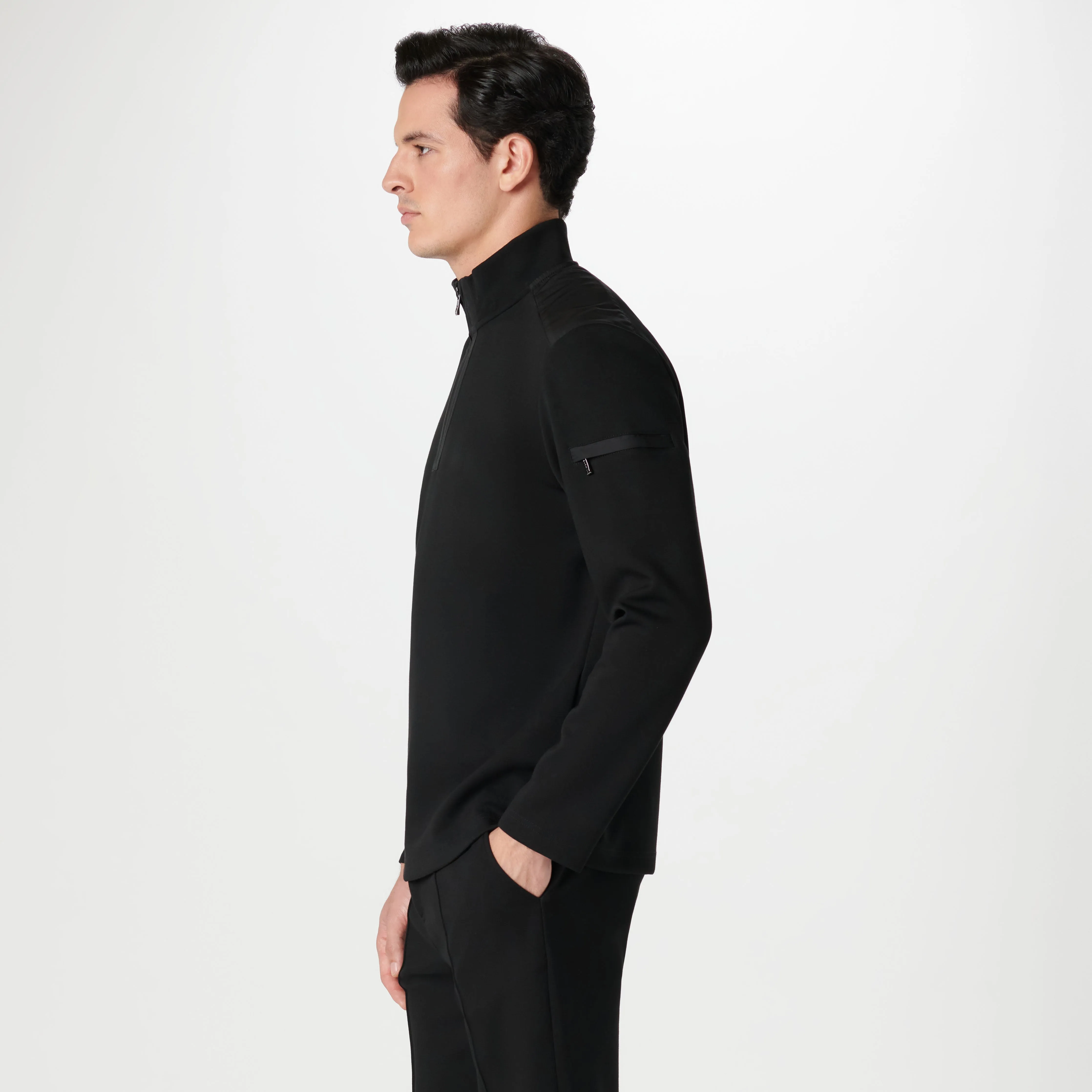 Soft Touch Performance Quarter Zip Pullover sold by Bugatchi product image thumbnail 3