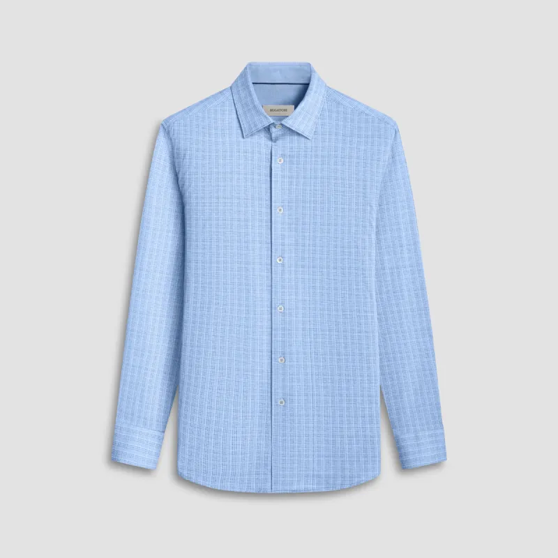 Jimmy Double Sided Plaid/Herringbone OoohCotton Shirt sold by Bugatchi