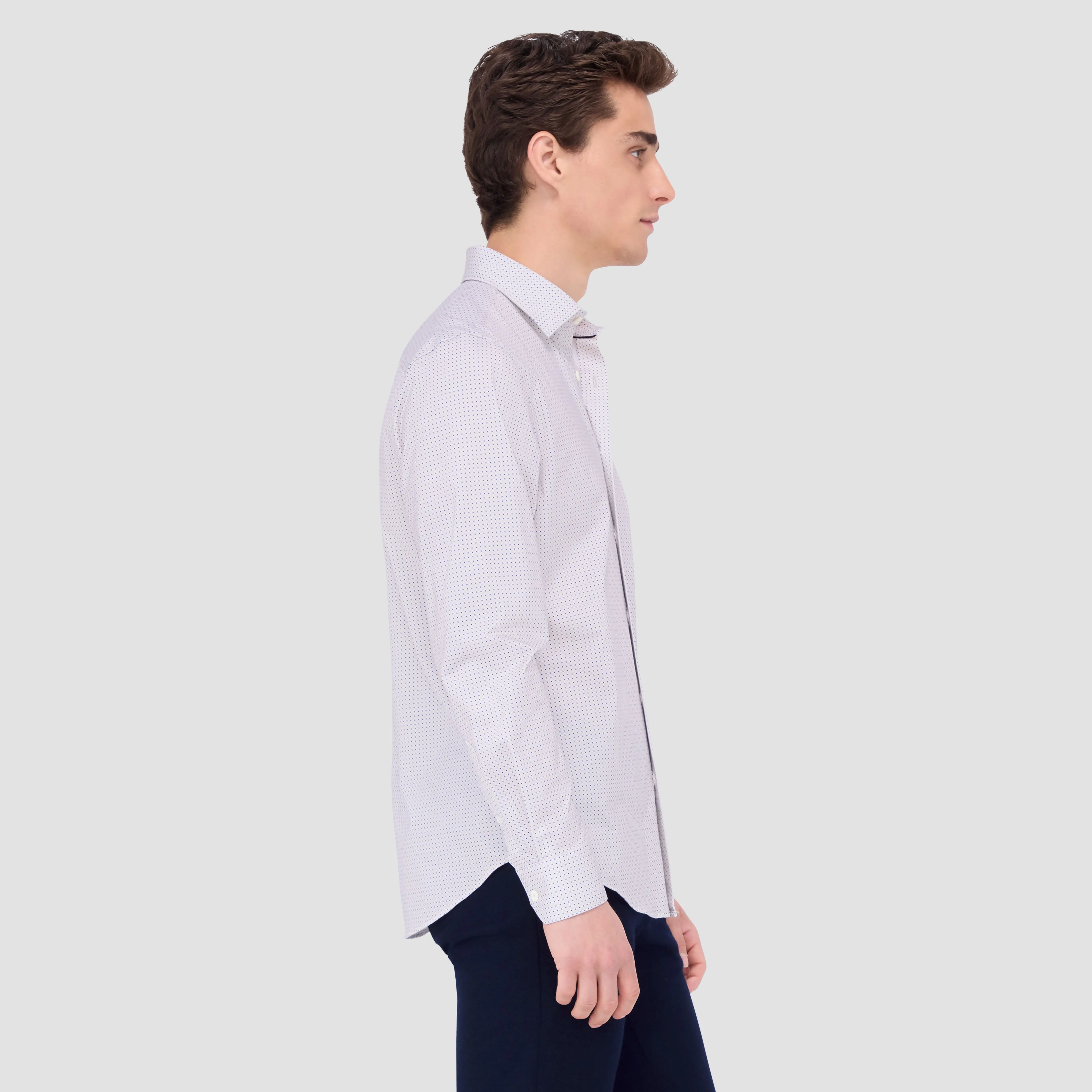 James Mini Check OoohCotton Shirt sold by Bugatchi product image thumbnail 3