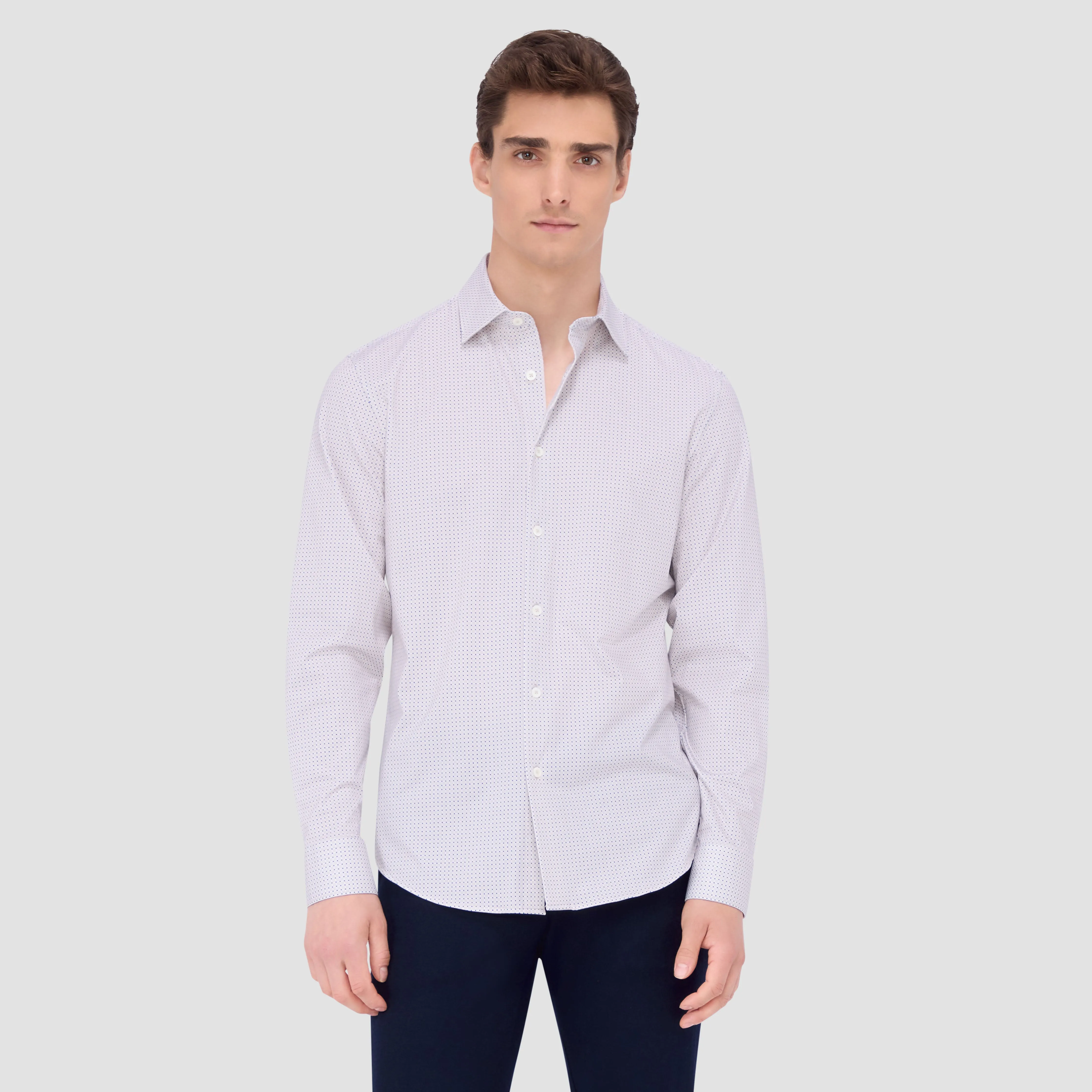 James Mini Check OoohCotton Shirt sold by Bugatchi product image thumbnail 2