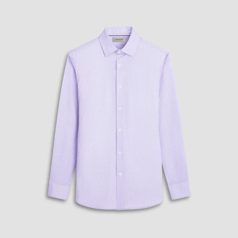 James Mini Check OoohCotton Shirt sold by Bugatchi