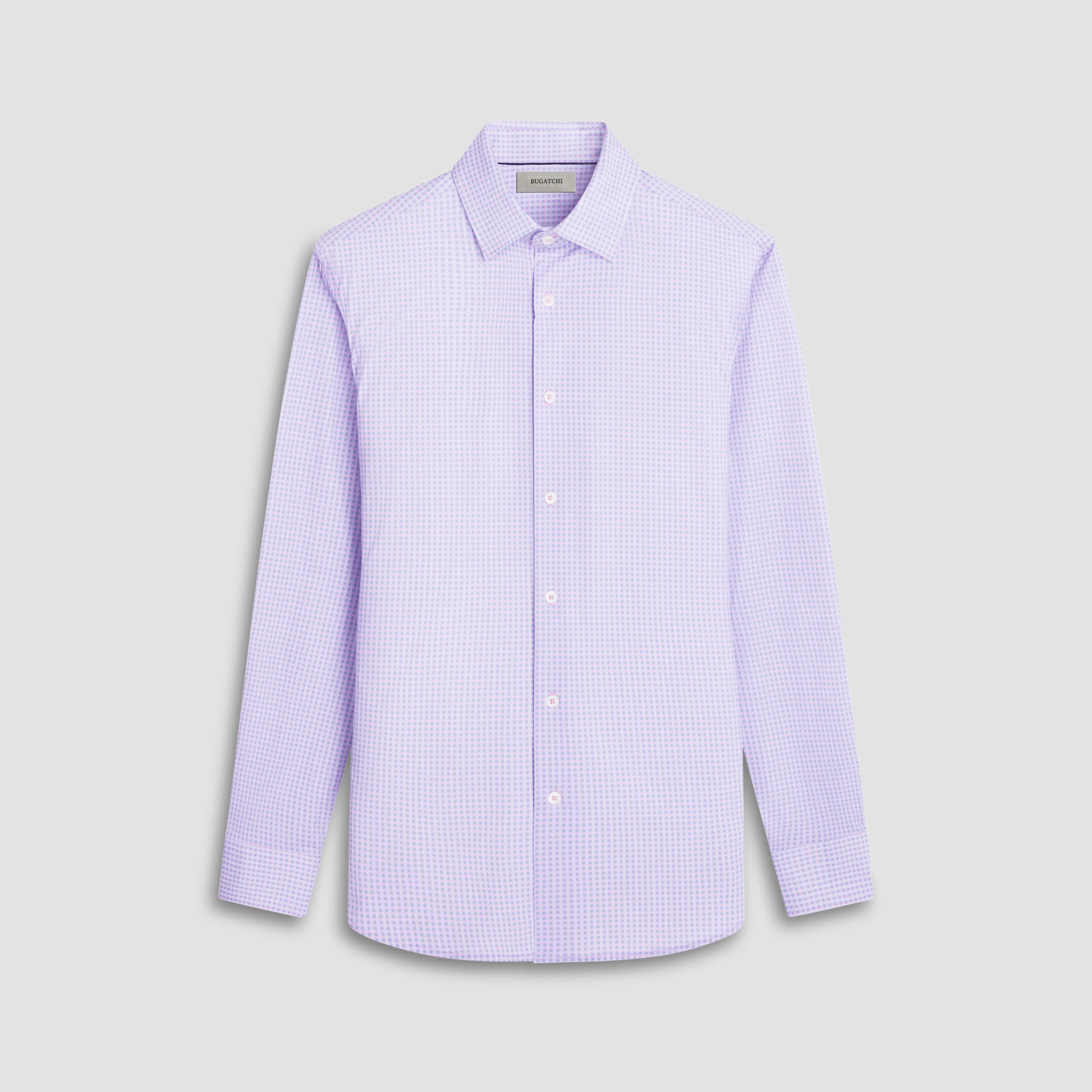 James Mini Check OoohCotton Shirt sold by Bugatchi