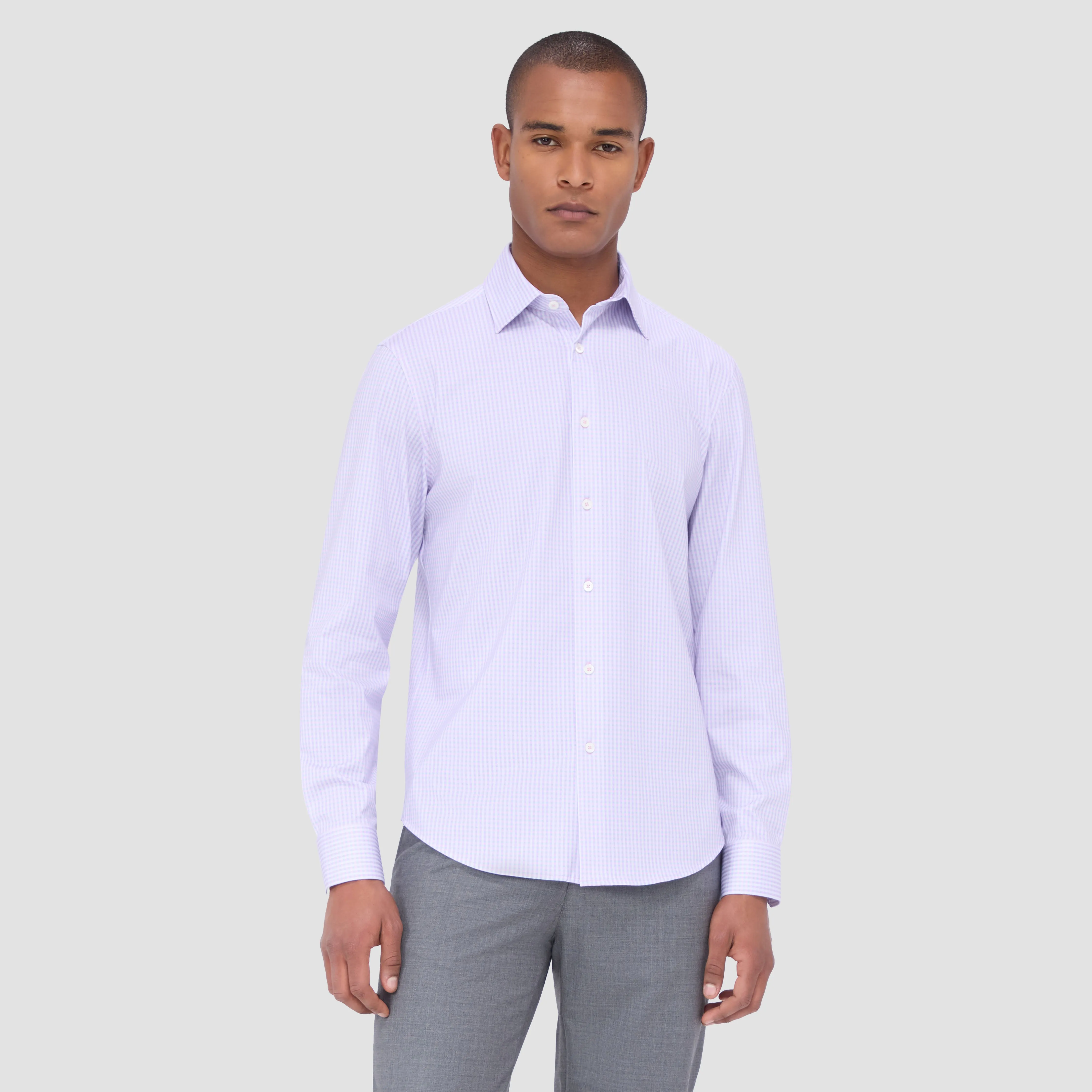 James Mini Check OoohCotton Shirt sold by Bugatchi product image thumbnail 2