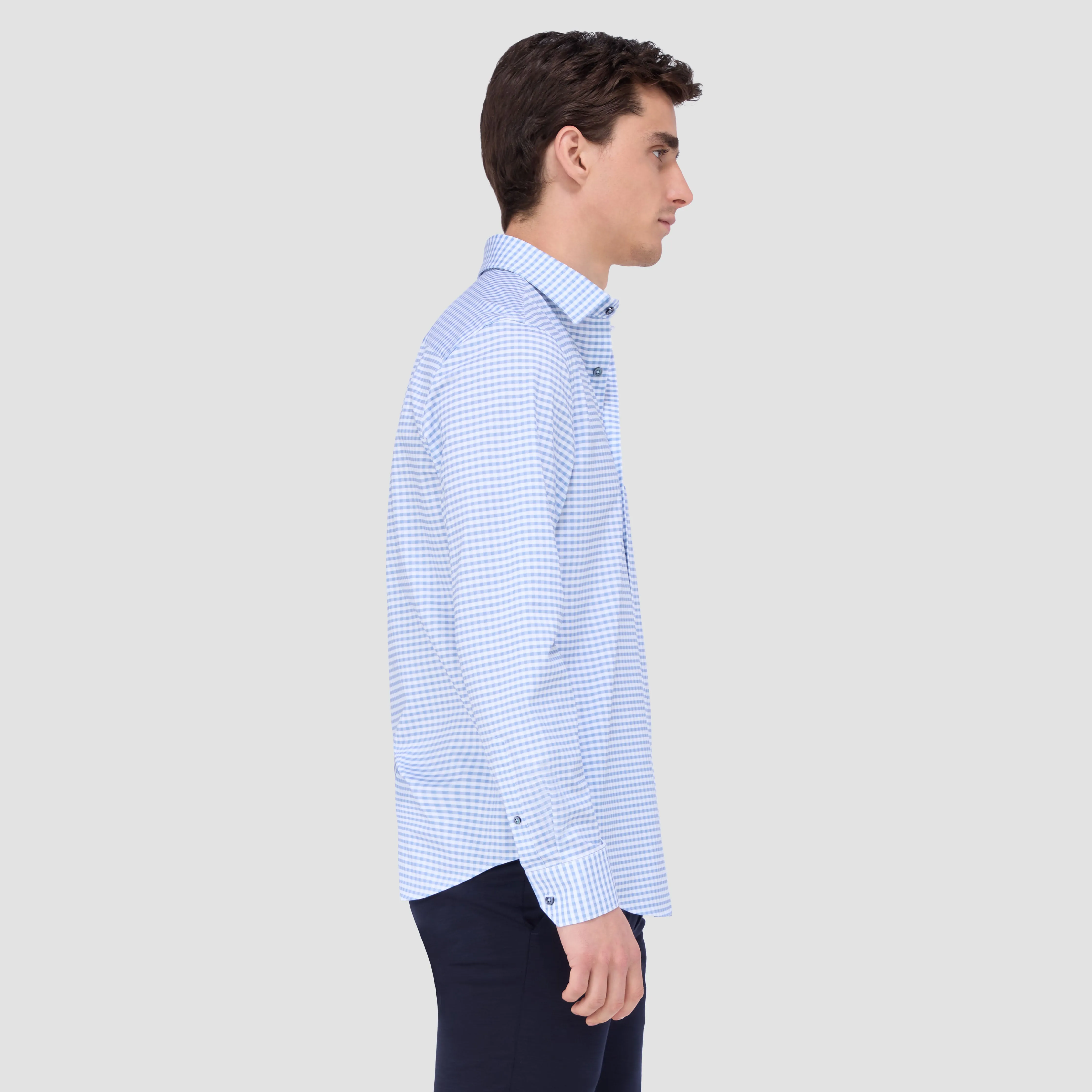 James Gingham OoohCotton Shirt sold by Bugatchi product image thumbnail 3