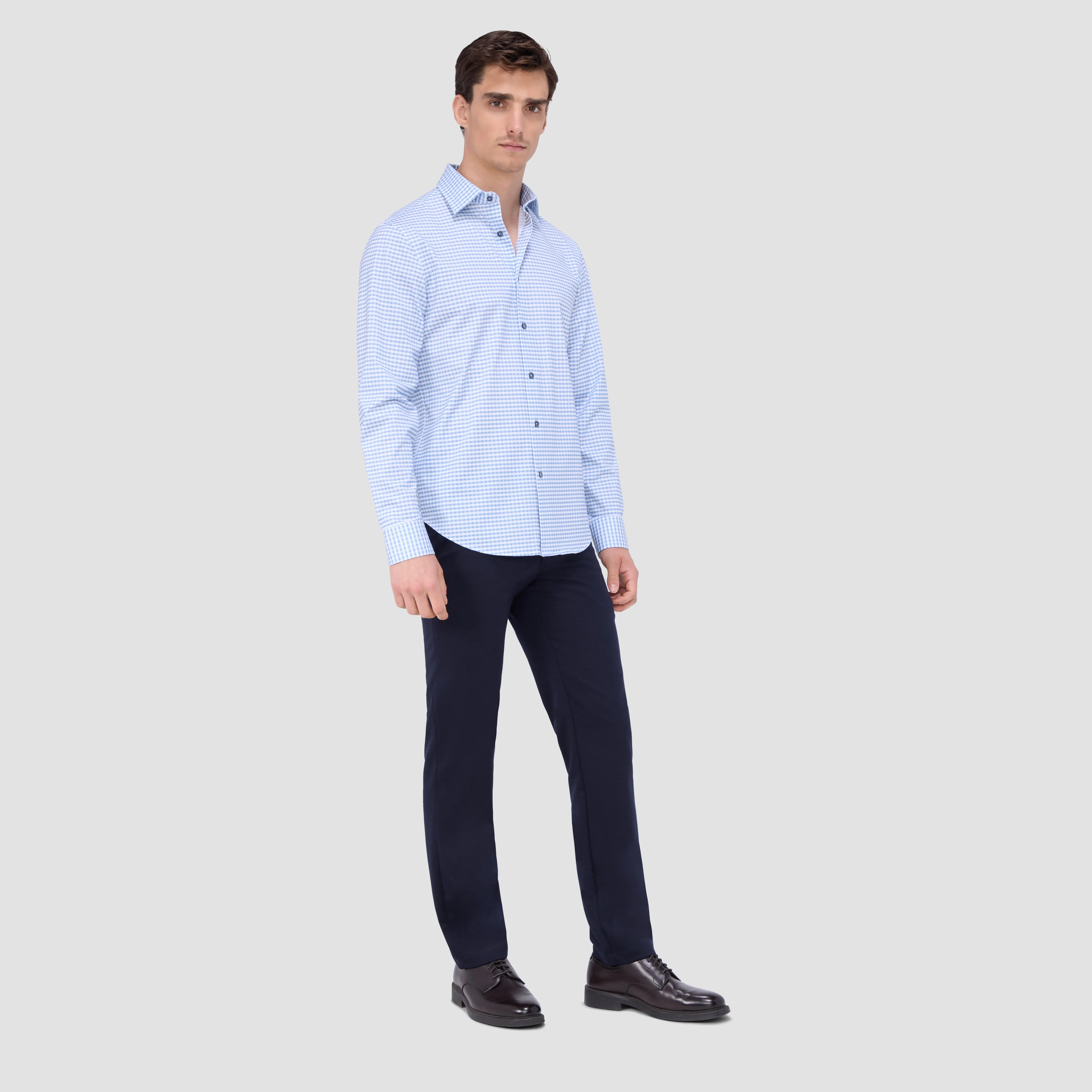 James Gingham OoohCotton Shirt sold by Bugatchi product image thumbnail 5