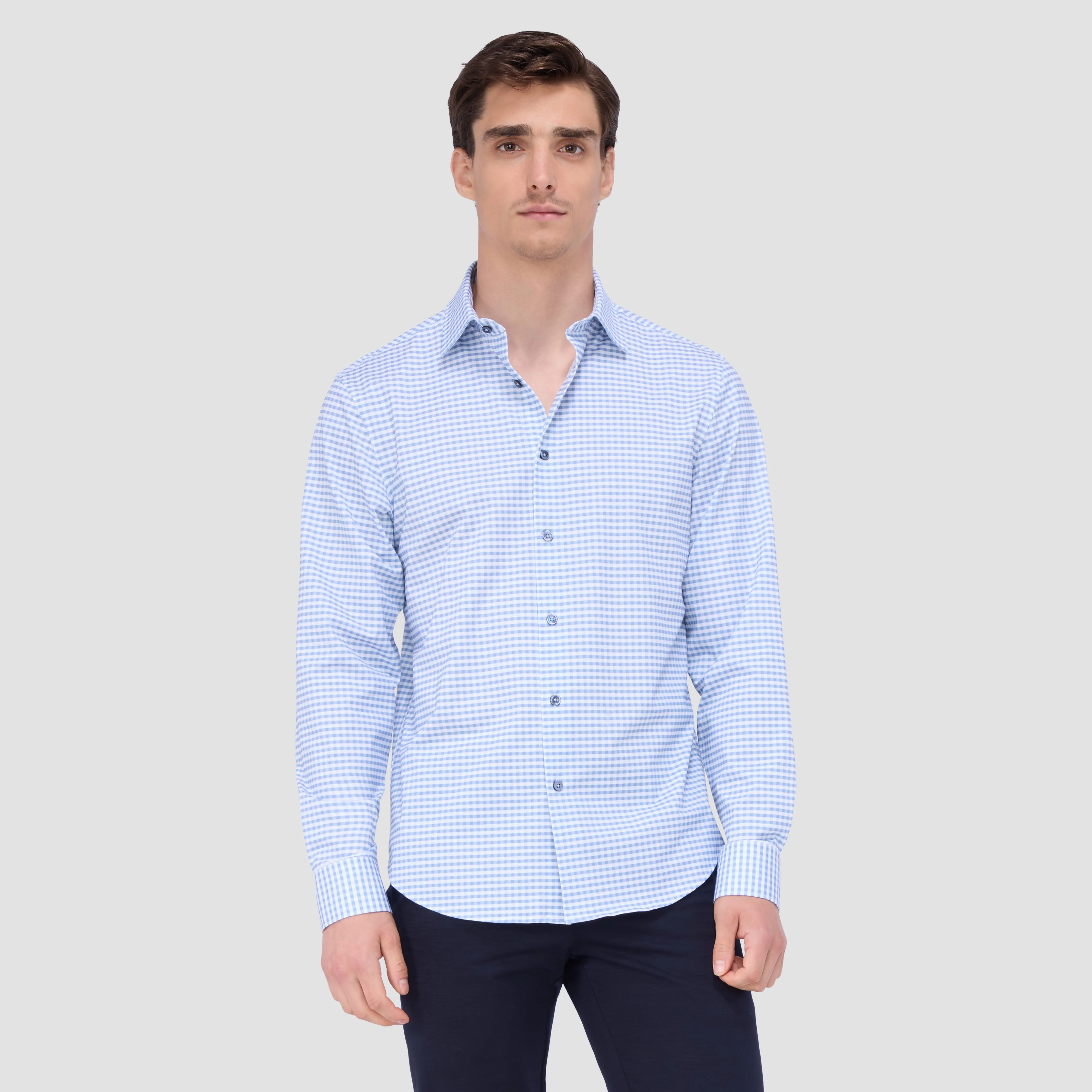 James Gingham OoohCotton Shirt sold by Bugatchi product image thumbnail 2