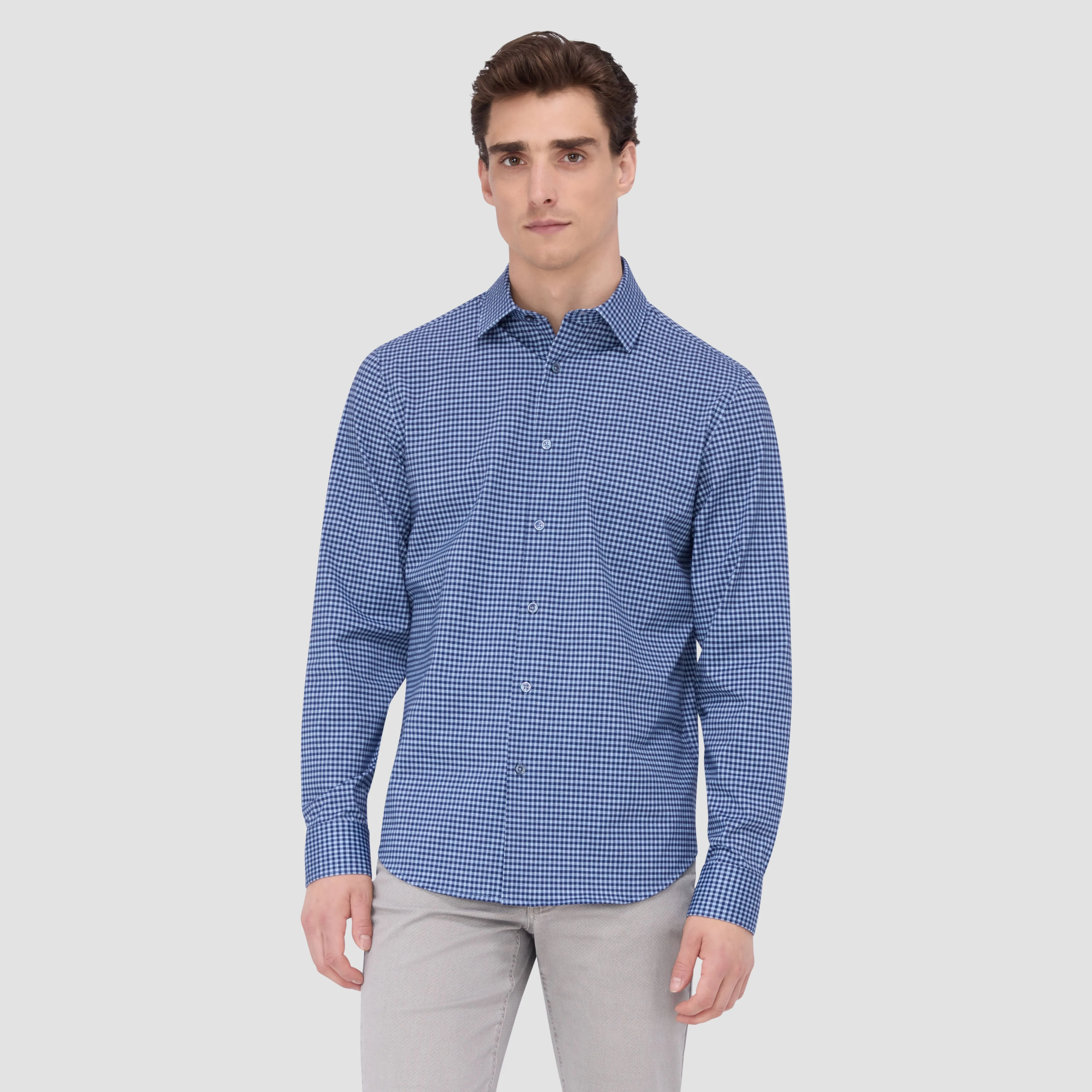 James Checkered OoohCotton Shirt sold by Bugatchi product image thumbnail 2