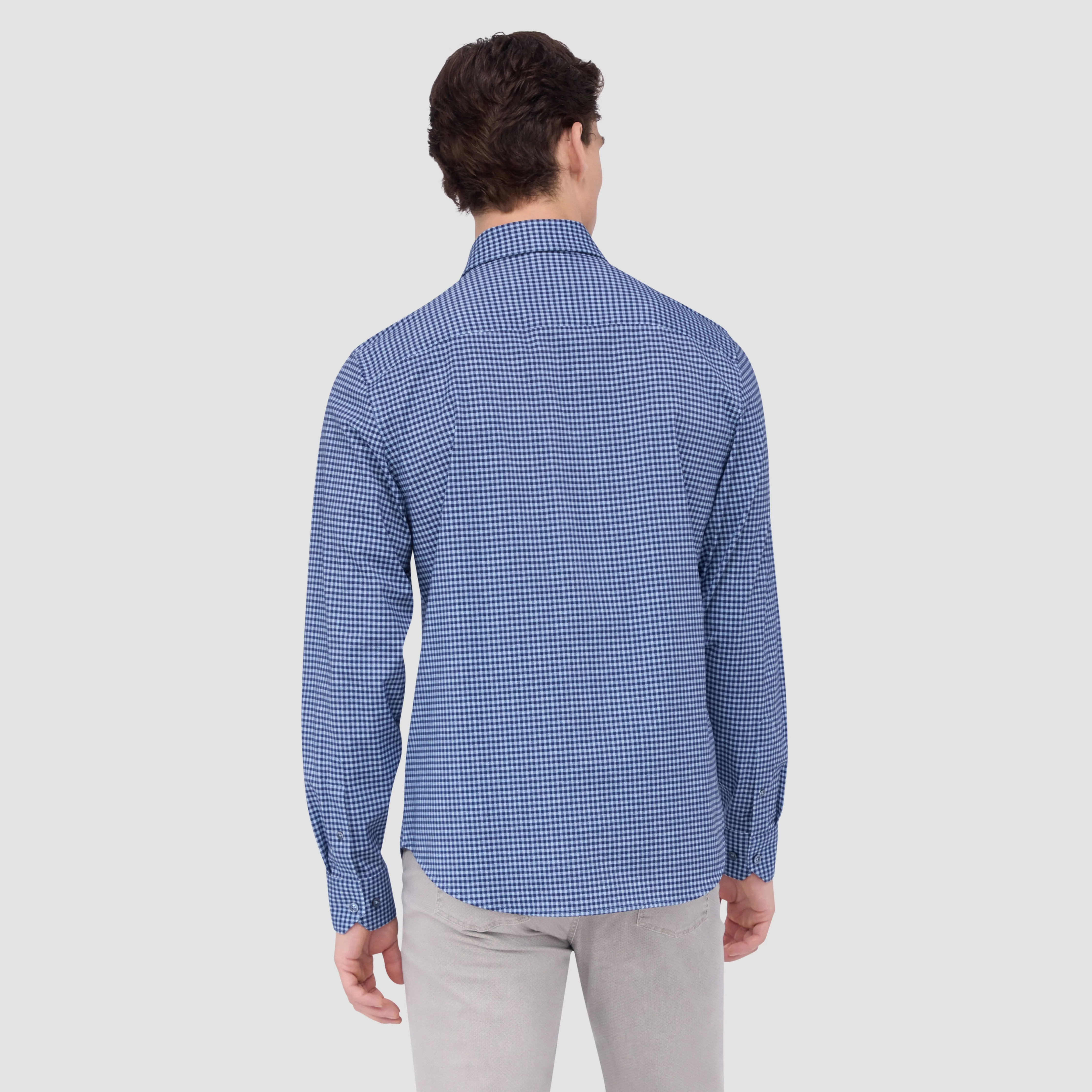 James Checkered OoohCotton Shirt sold by Bugatchi product image thumbnail 4