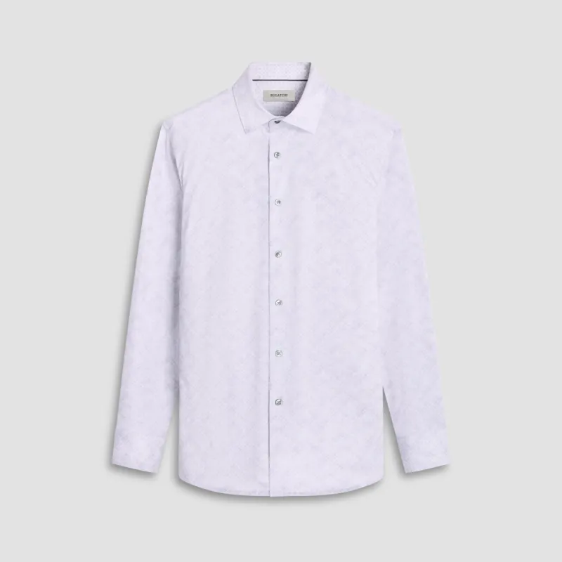 Jimmy Double Sided Check/Geometric OoohCotton Shirt sold by Bugatchi