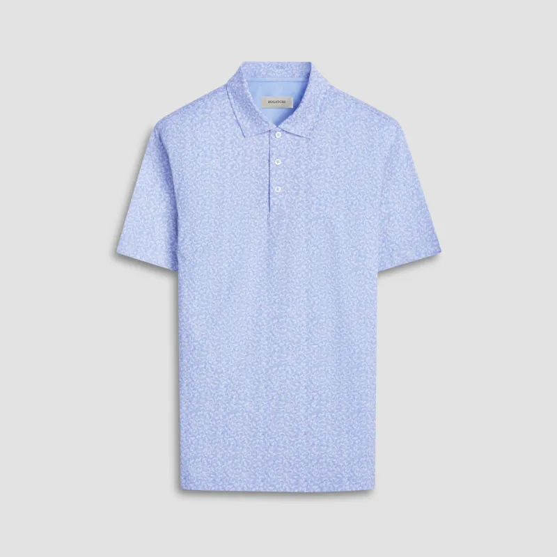 Vincent Double Sided Abstract/Solid OoohCotton Polo sold by Bugatchi