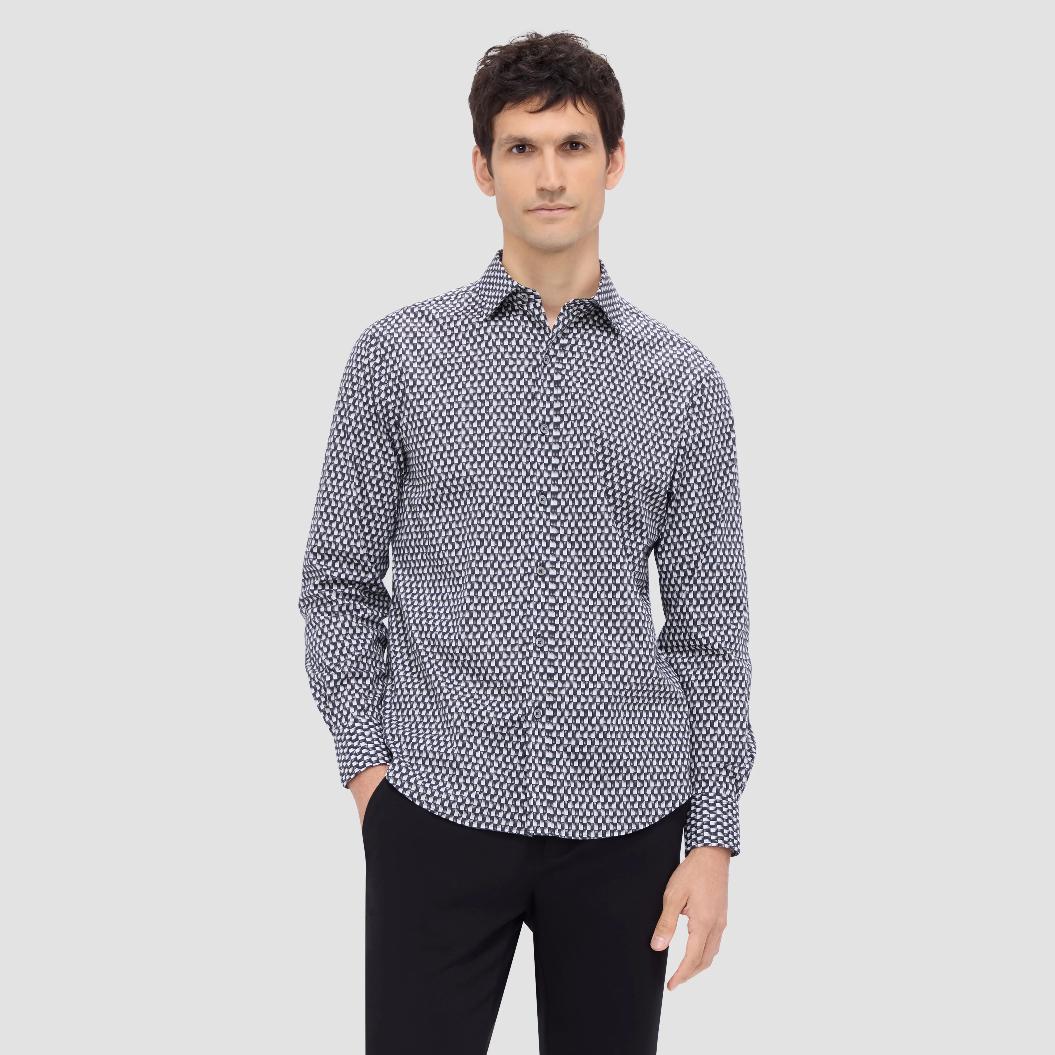 Julian Optical Illusion Shirt sold by Bugatchi product image thumbnail 2