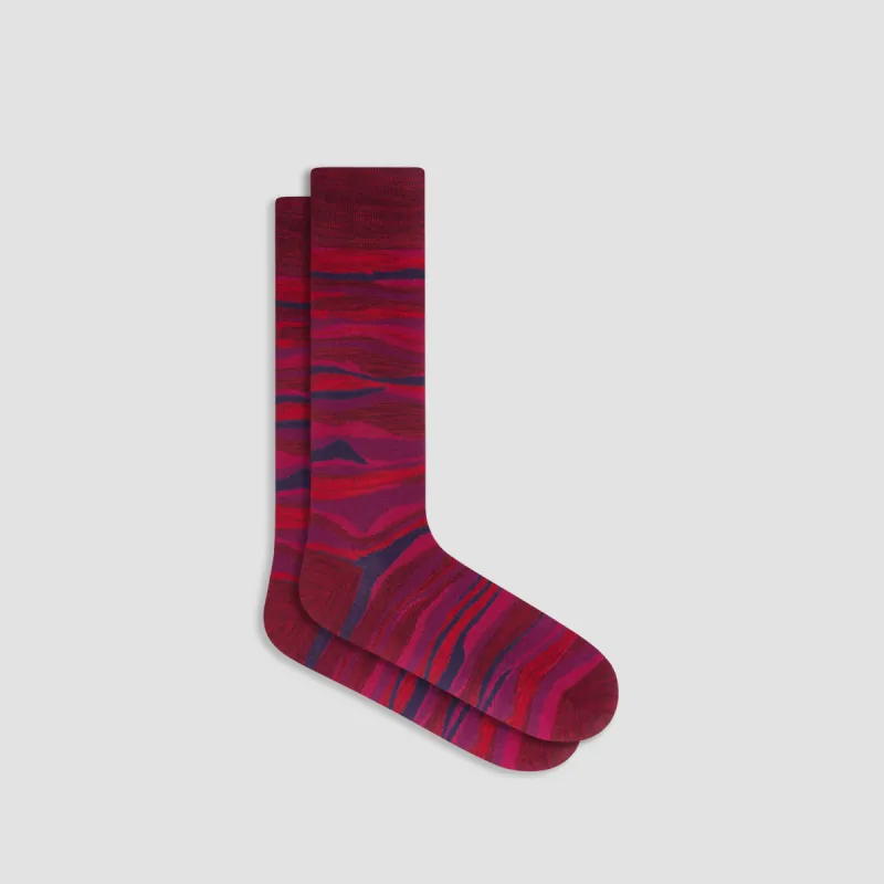 Wave Mid-Calf Socks sold by Bugatchi