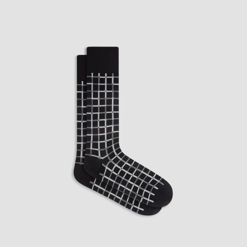 Checkered Mid-Calf Socks sold by Bugatchi