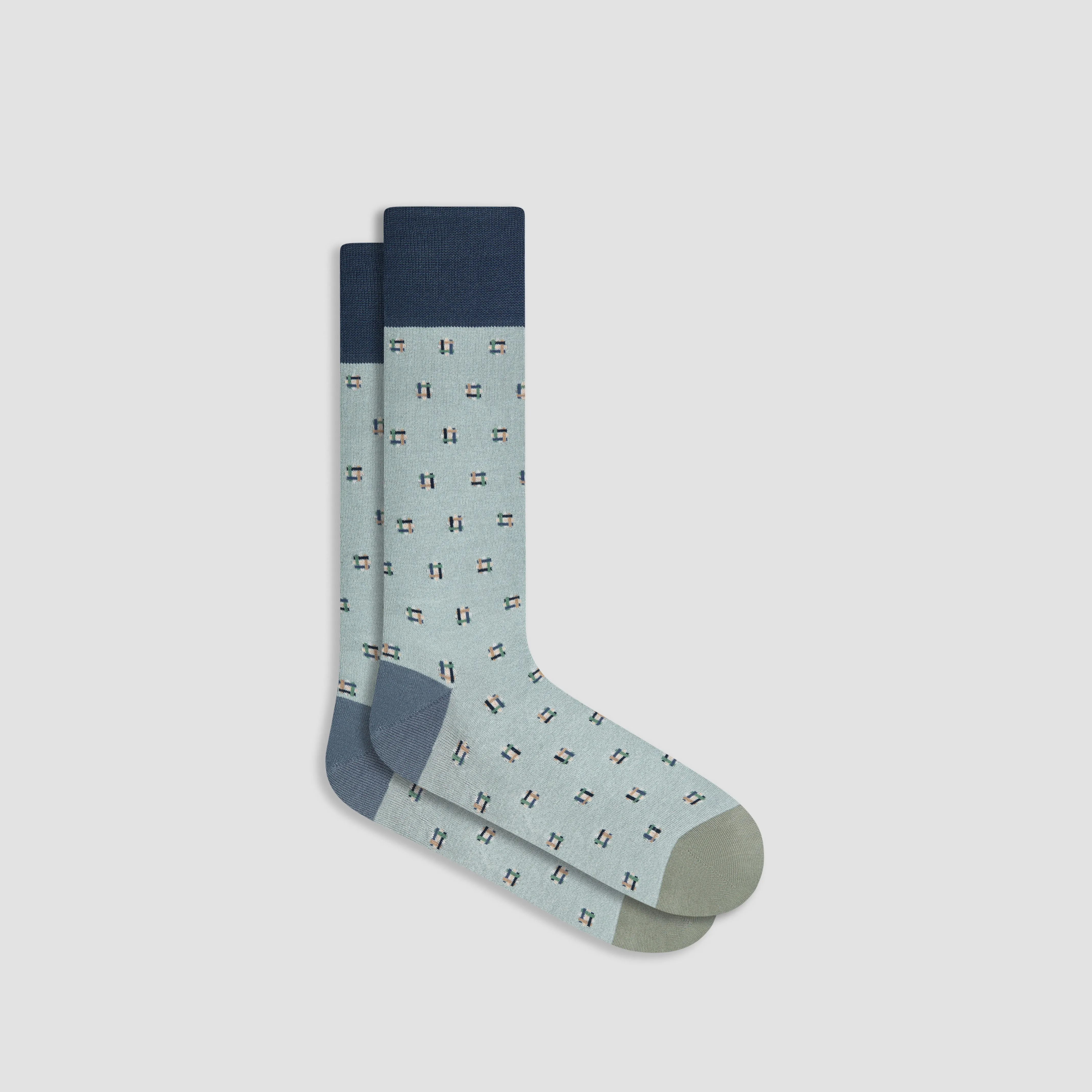 Abstract Mid-Calf Socks sold by Bugatchi