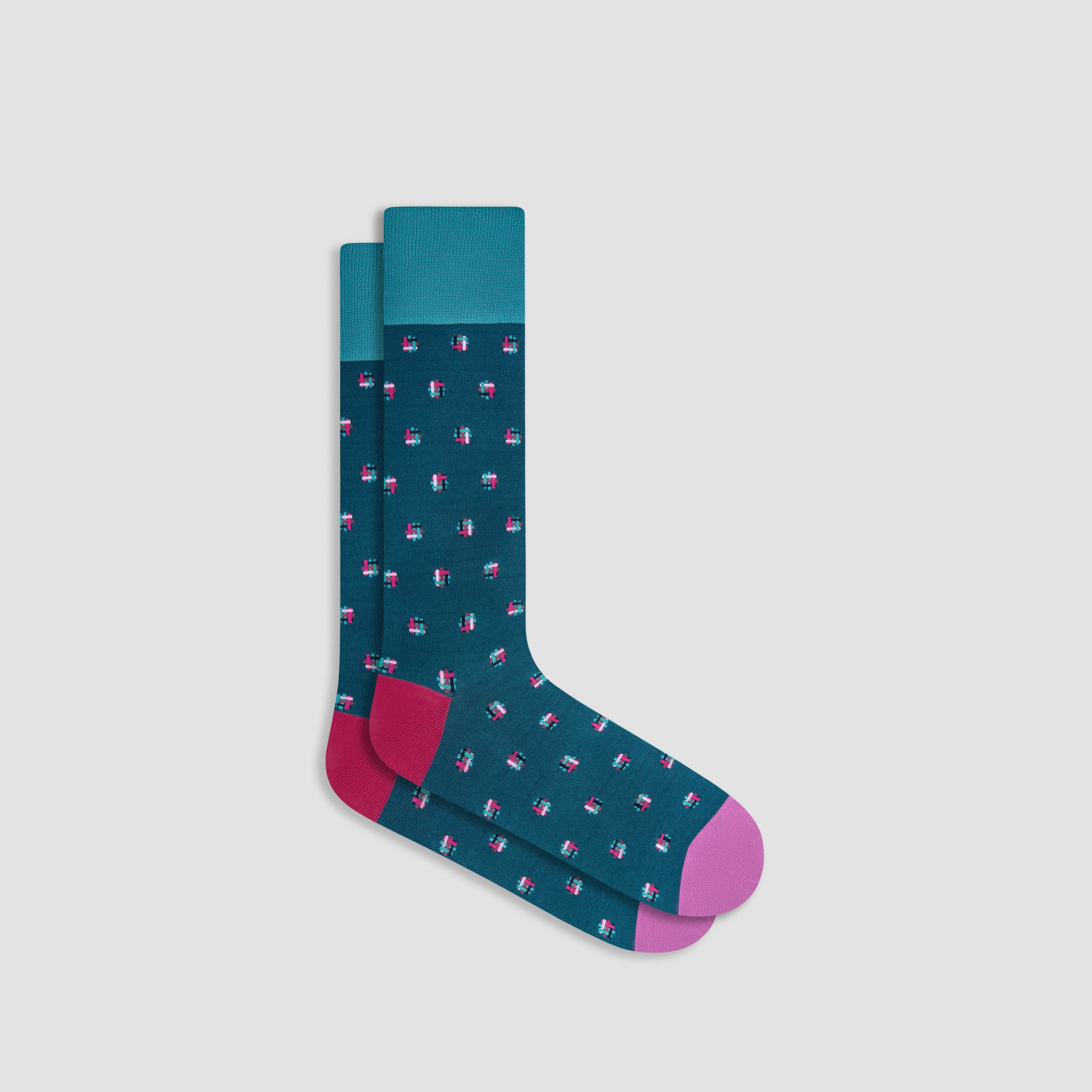 Abstract Mid-Calf Socks sold by Bugatchi