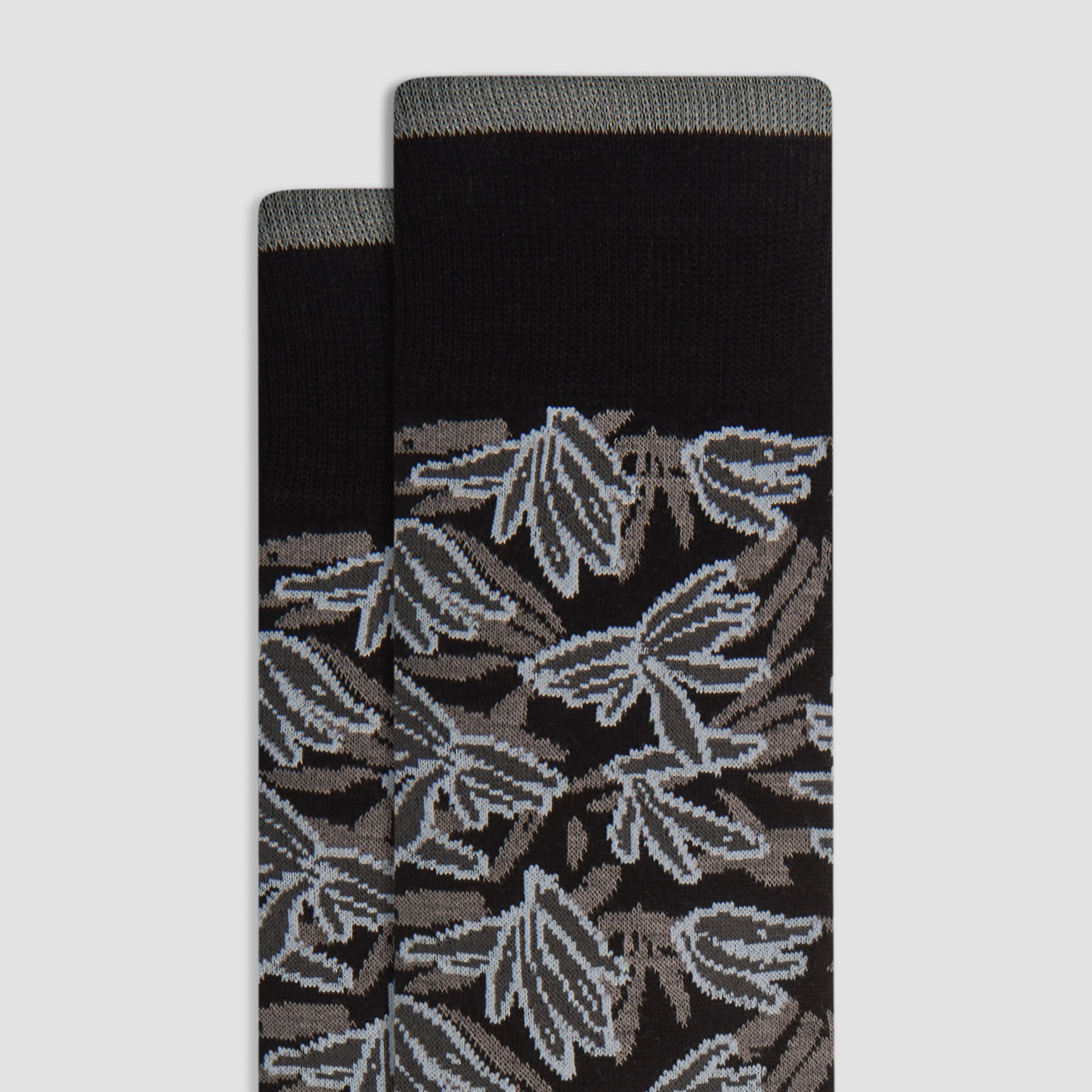 Leaf Pattern Mid-Calf Socks sold by Bugatchi product image thumbnail 2
