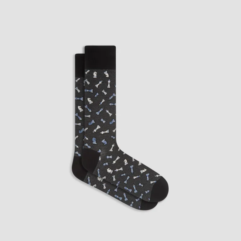 Chess Game Mid-Calf Socks sold by Bugatchi