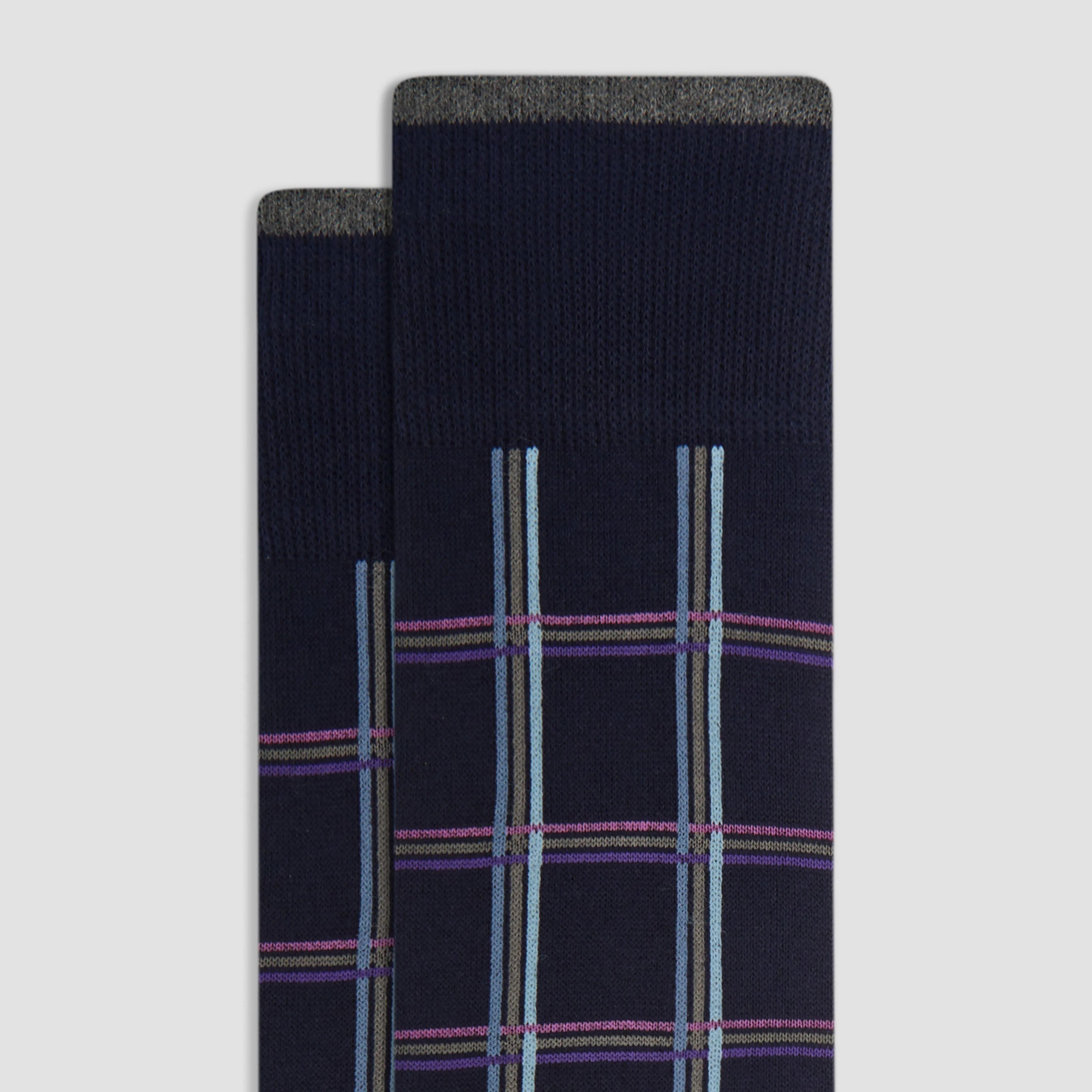 Checkered Cashmere Mid-Calf Socks sold by Bugatchi product image thumbnail 2