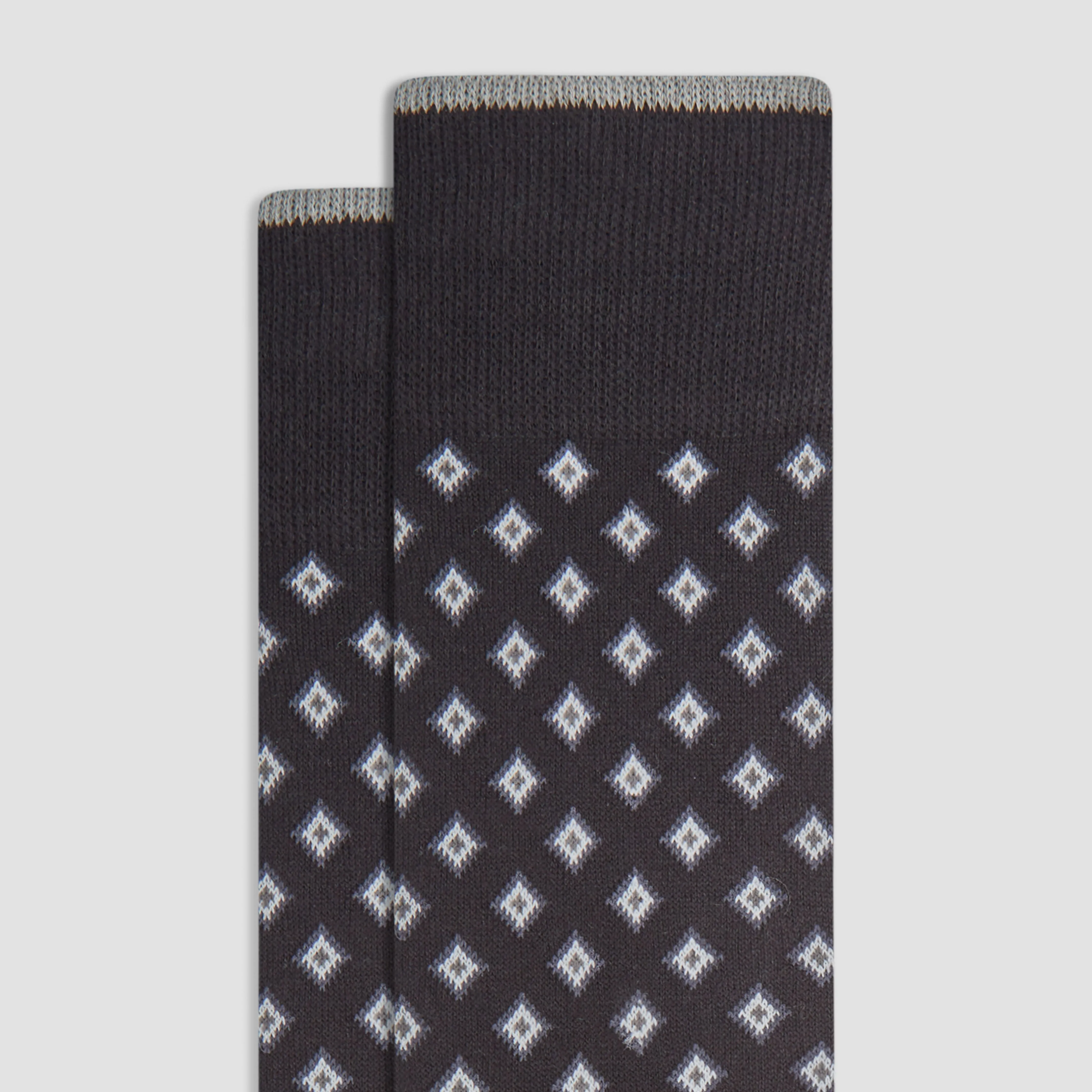 Geometric Cashmere Mid-Calf Socks sold by Bugatchi product image thumbnail 2