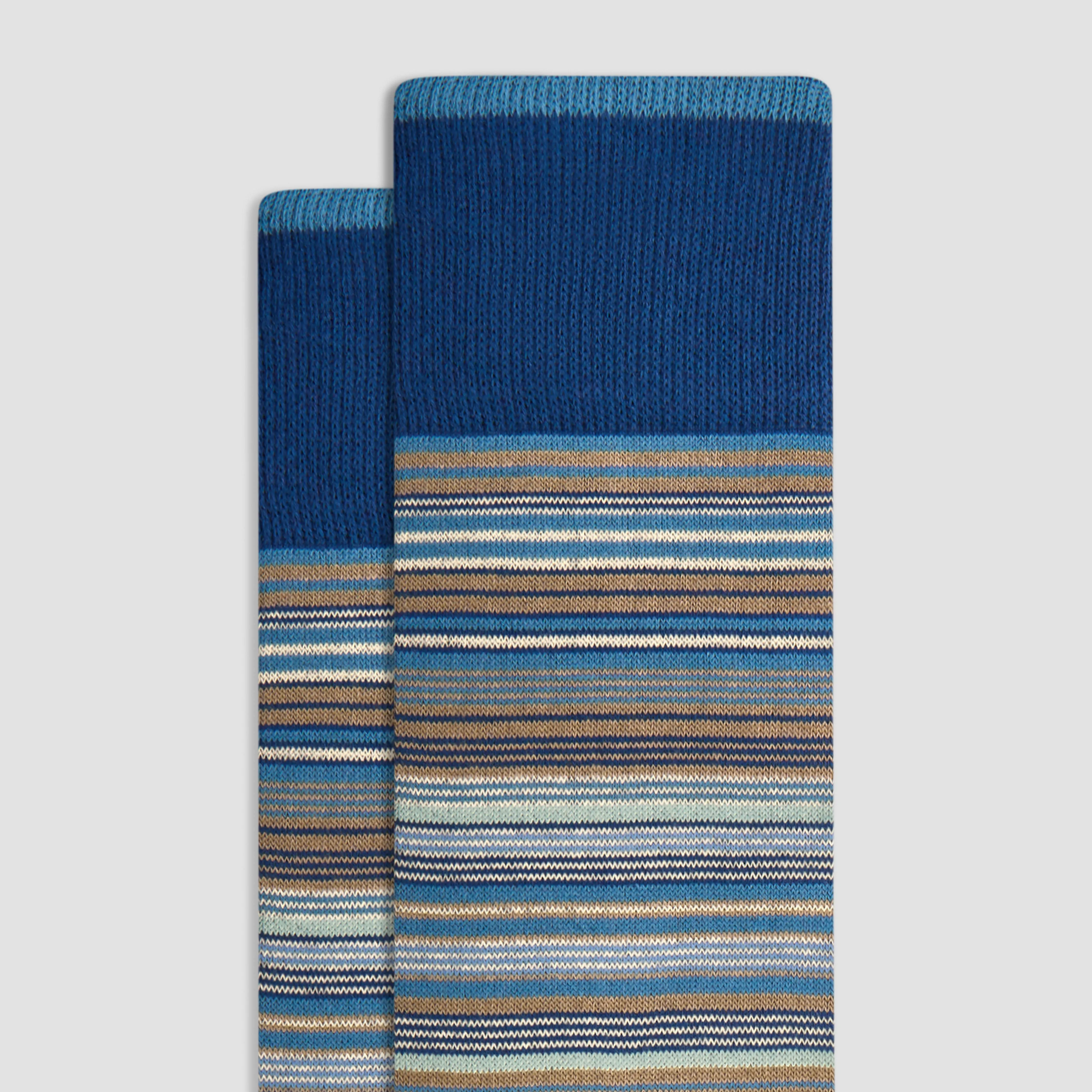 Striped Cashmere Mid-Calf Socks sold by Bugatchi product image thumbnail 2