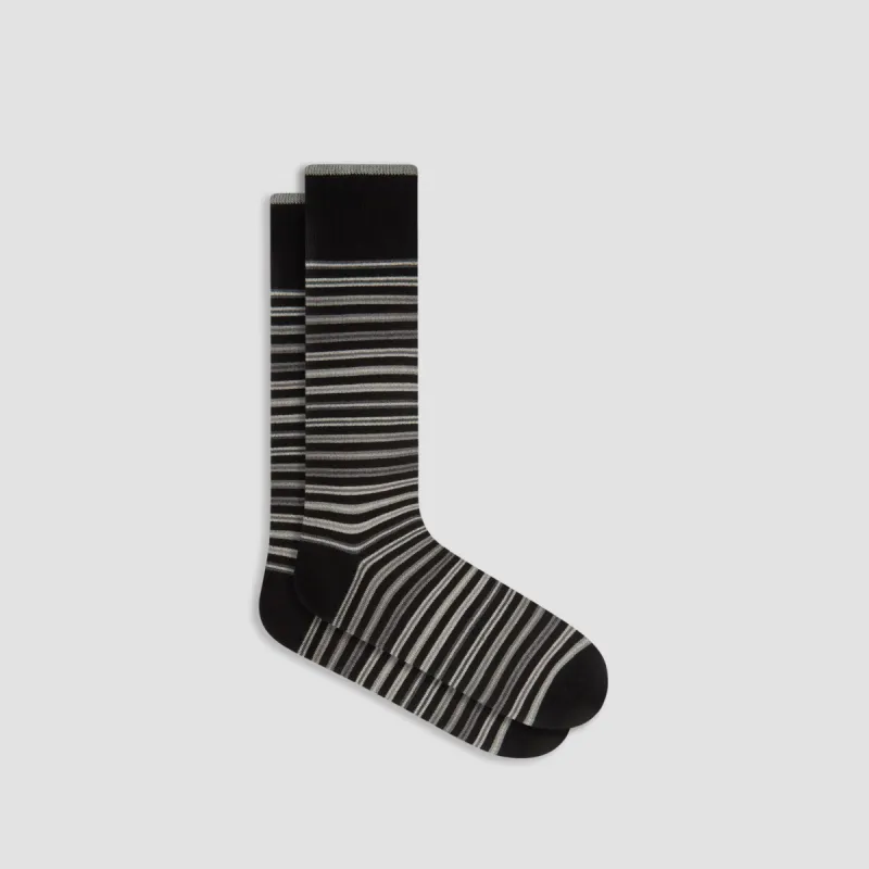 Striped Cashmere Mid-Calf Socks sold by Bugatchi