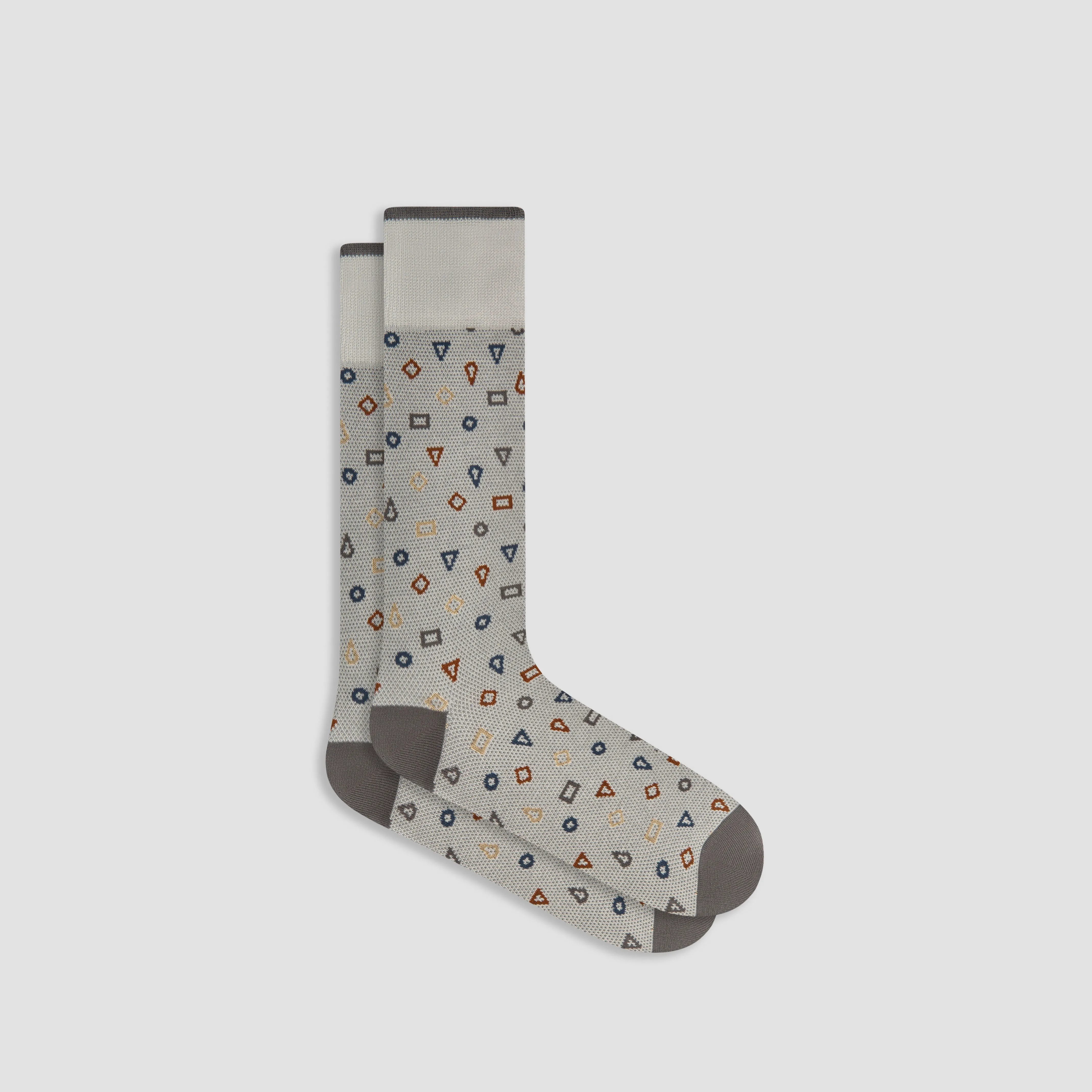 Geometric Cashmere Mid-Calf Socks sold by Bugatchi