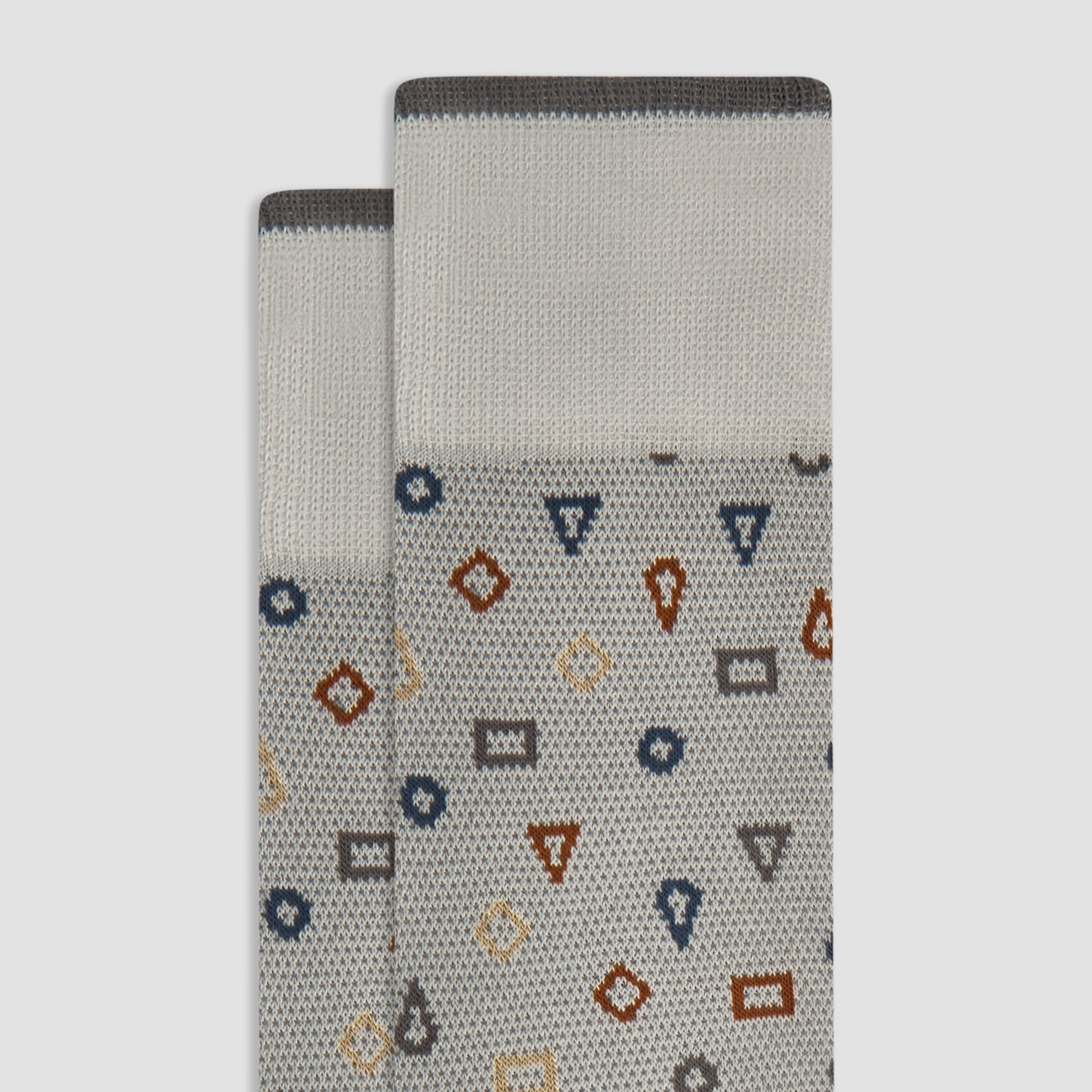 Geometric Cashmere Mid-Calf Socks sold by Bugatchi product image thumbnail 2