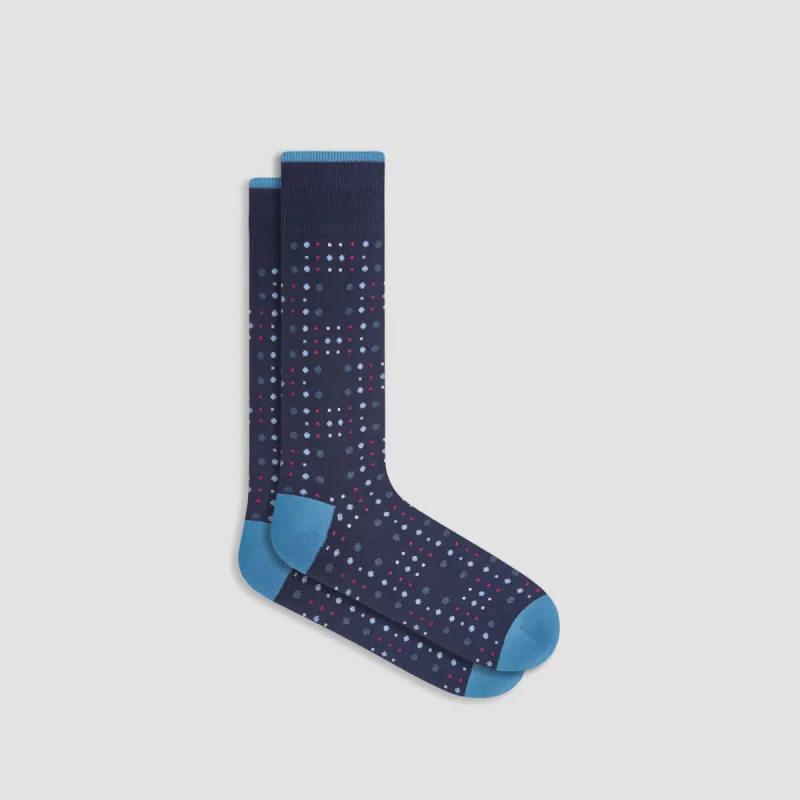 Dotted Cashmere Mid-Calf Socks sold by Bugatchi