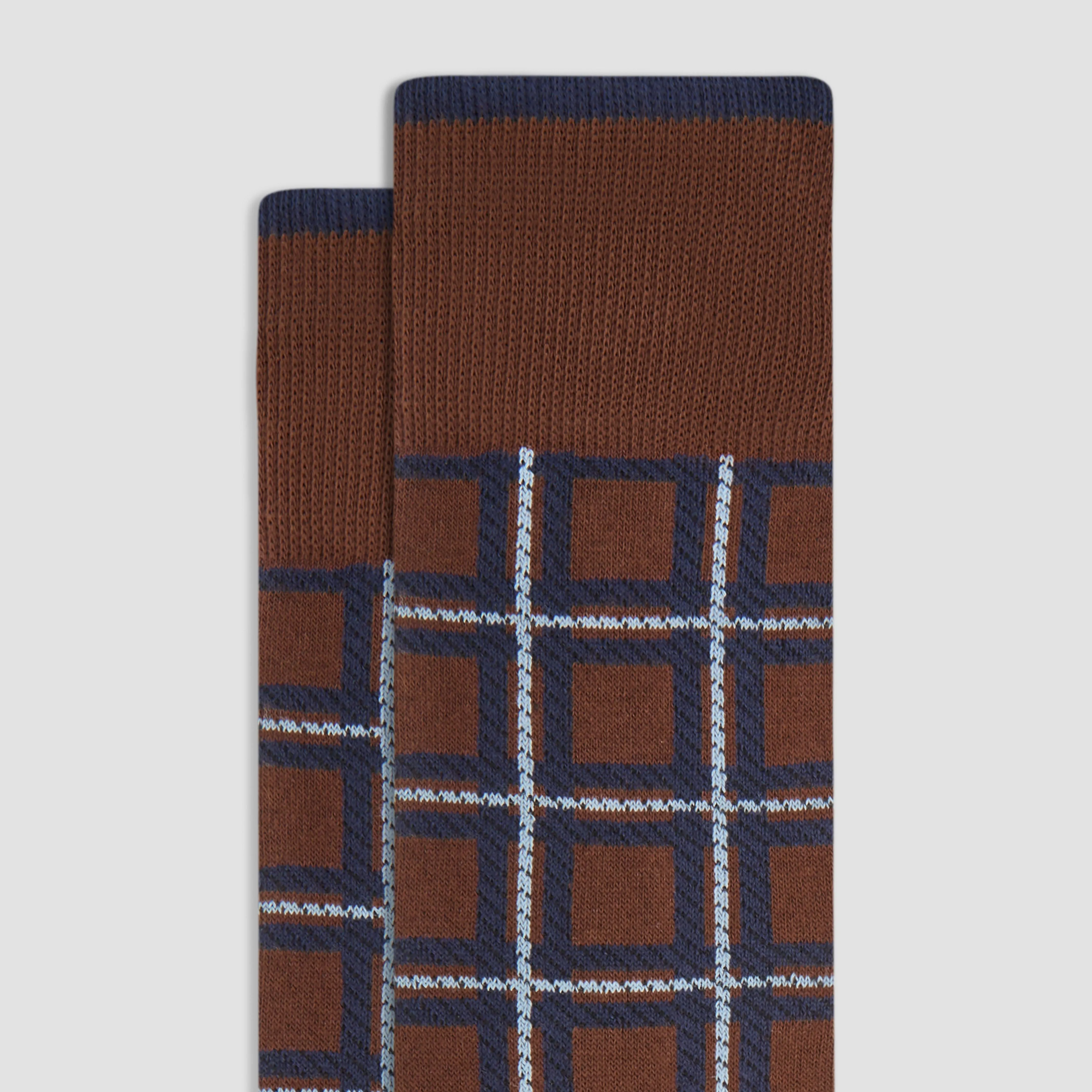 Checkered Cashmere Mid-Calf Socks sold by Bugatchi product image thumbnail 2