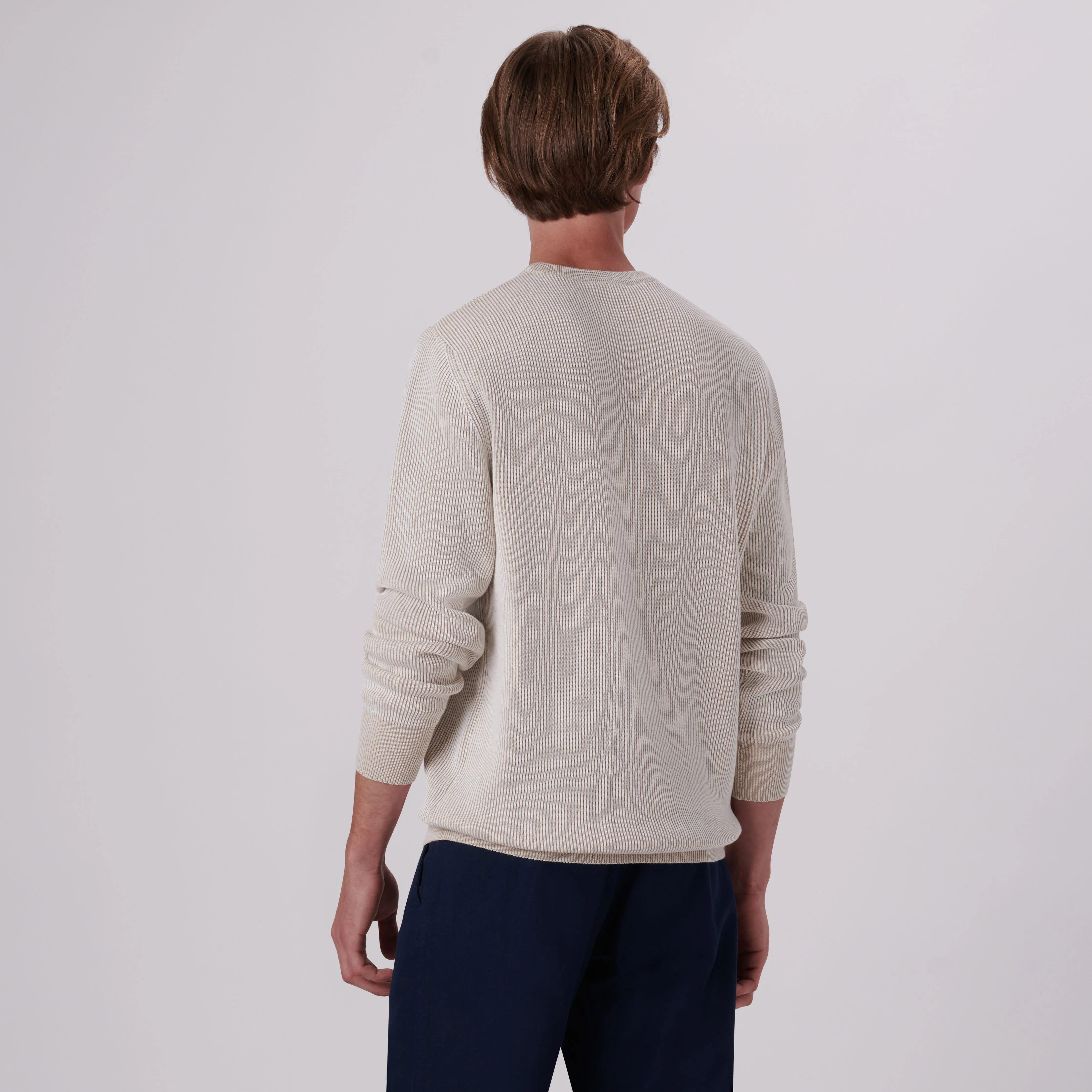 Rib Knit Crew Neck Sweater sold by Bugatchi product image thumbnail 4