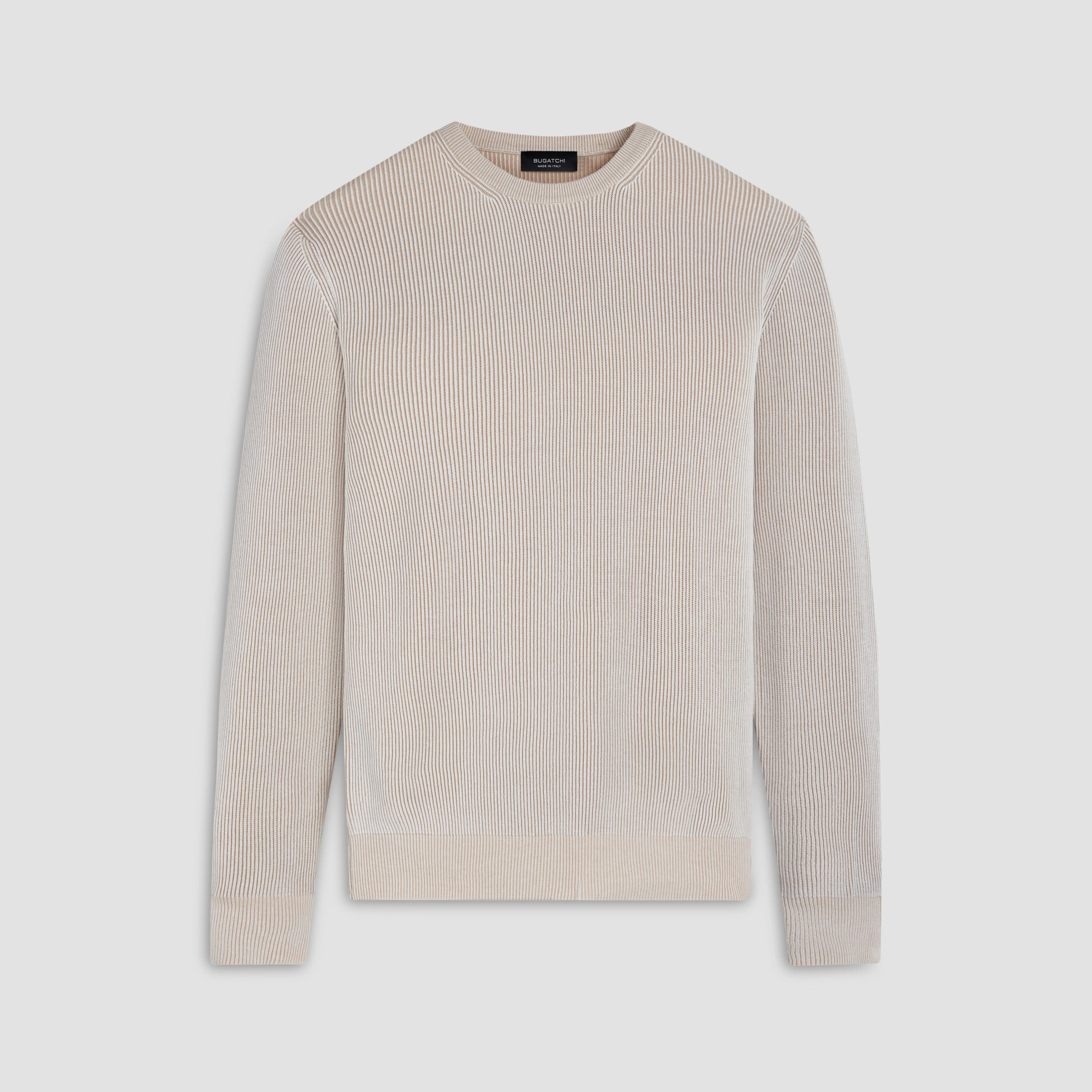 Rib Knit Crew Neck Sweater sold by Bugatchi