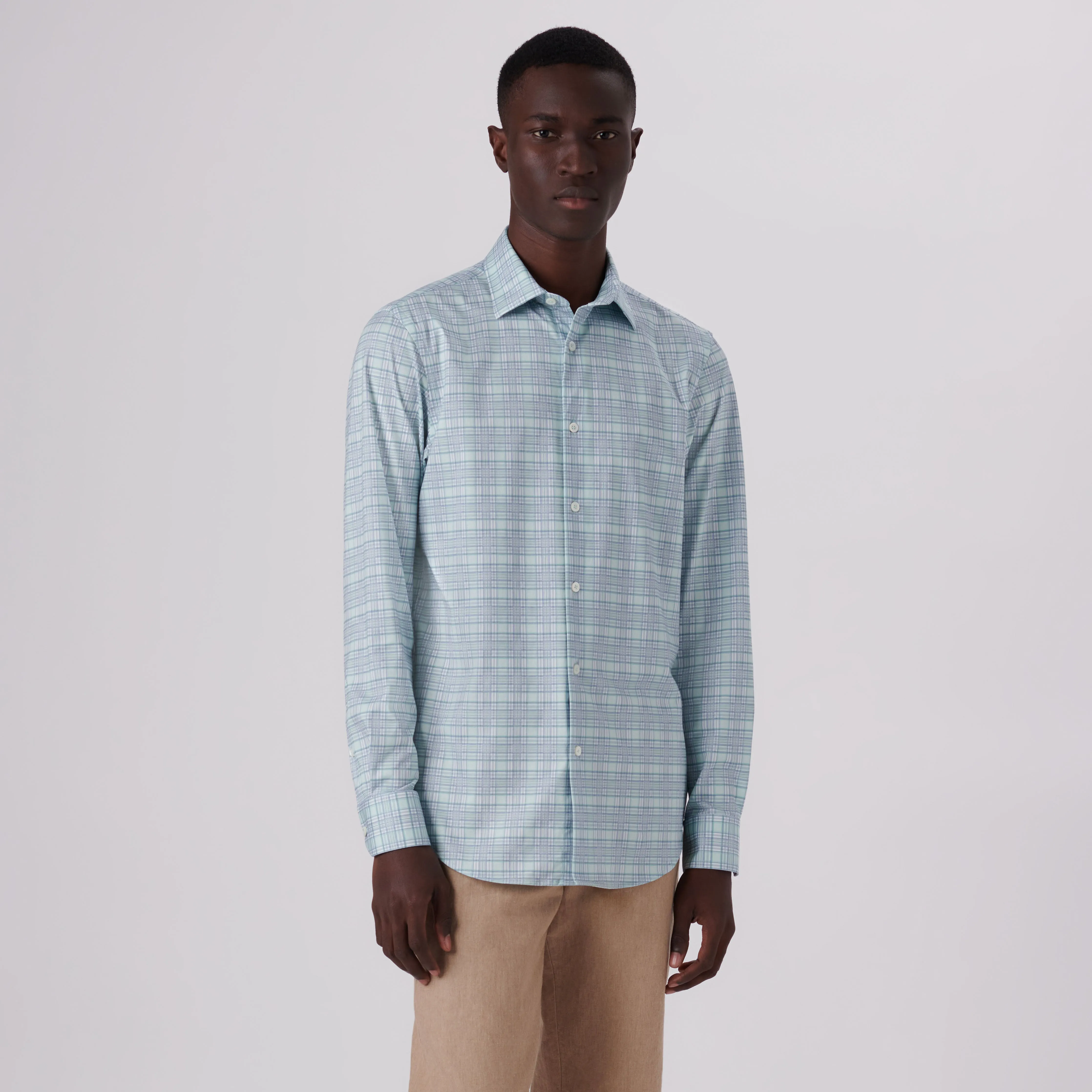 James Plaid Check Print OoohCotton Shirt sold by Bugatchi product image thumbnail 2