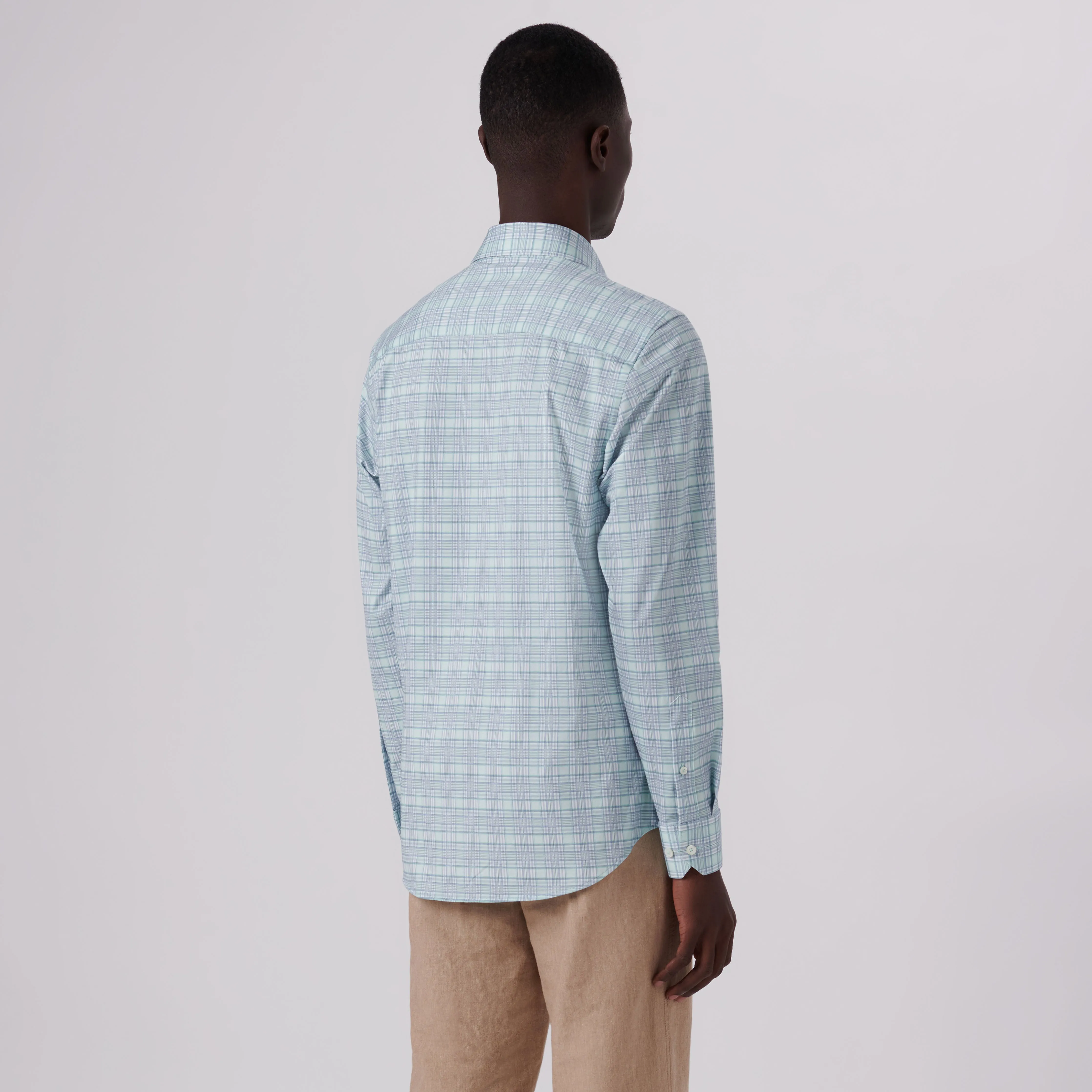 James Plaid Check Print OoohCotton Shirt sold by Bugatchi product image thumbnail 4